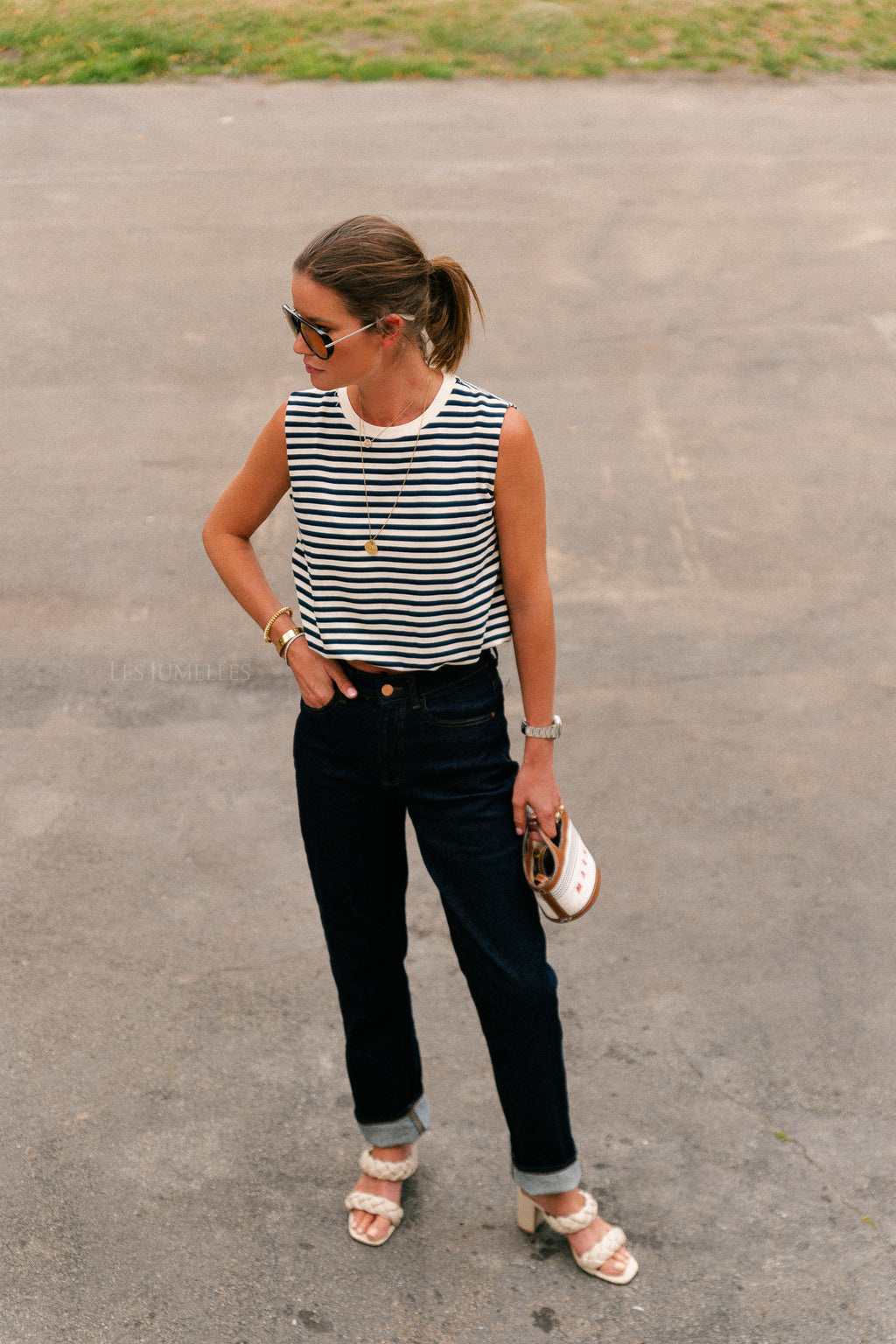 VIKelly JAF HW straight jeans dark blue denim