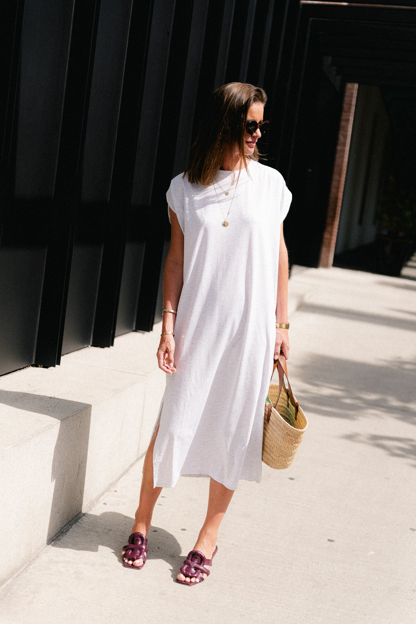 Thea T-shirt dress grey