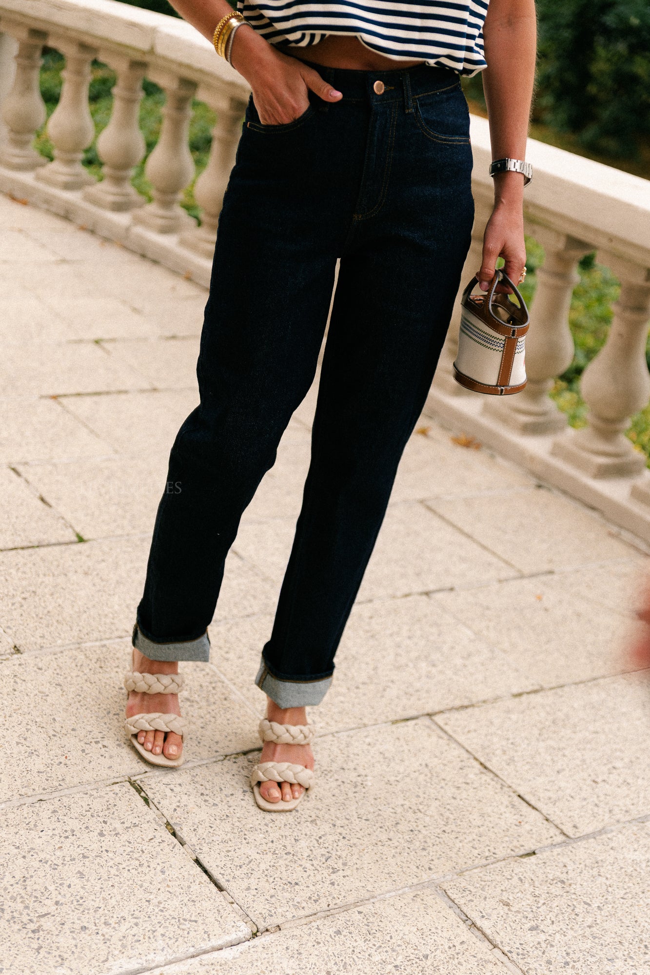 VIKelly JAF HW straight jeans dark blue denim
