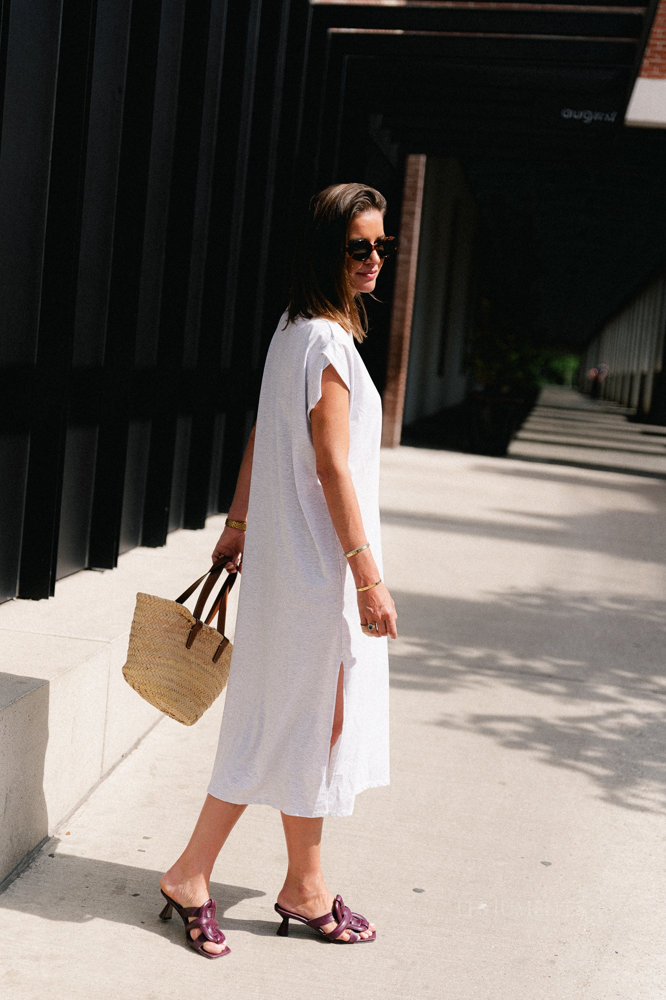 Thea T-shirt dress grey