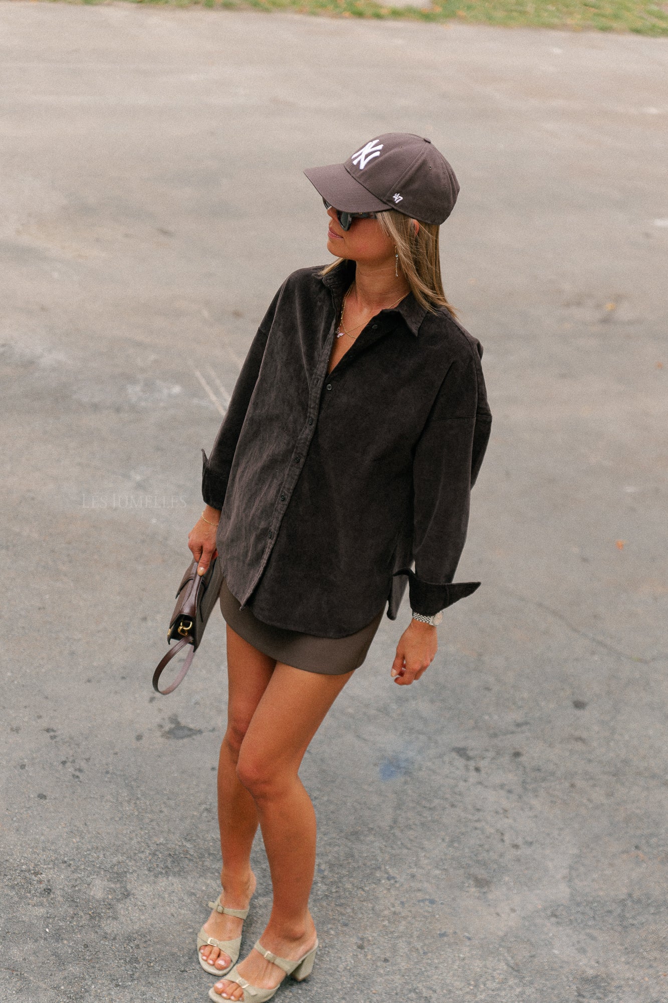 SLFRuna corduroy shirt chocolate torte