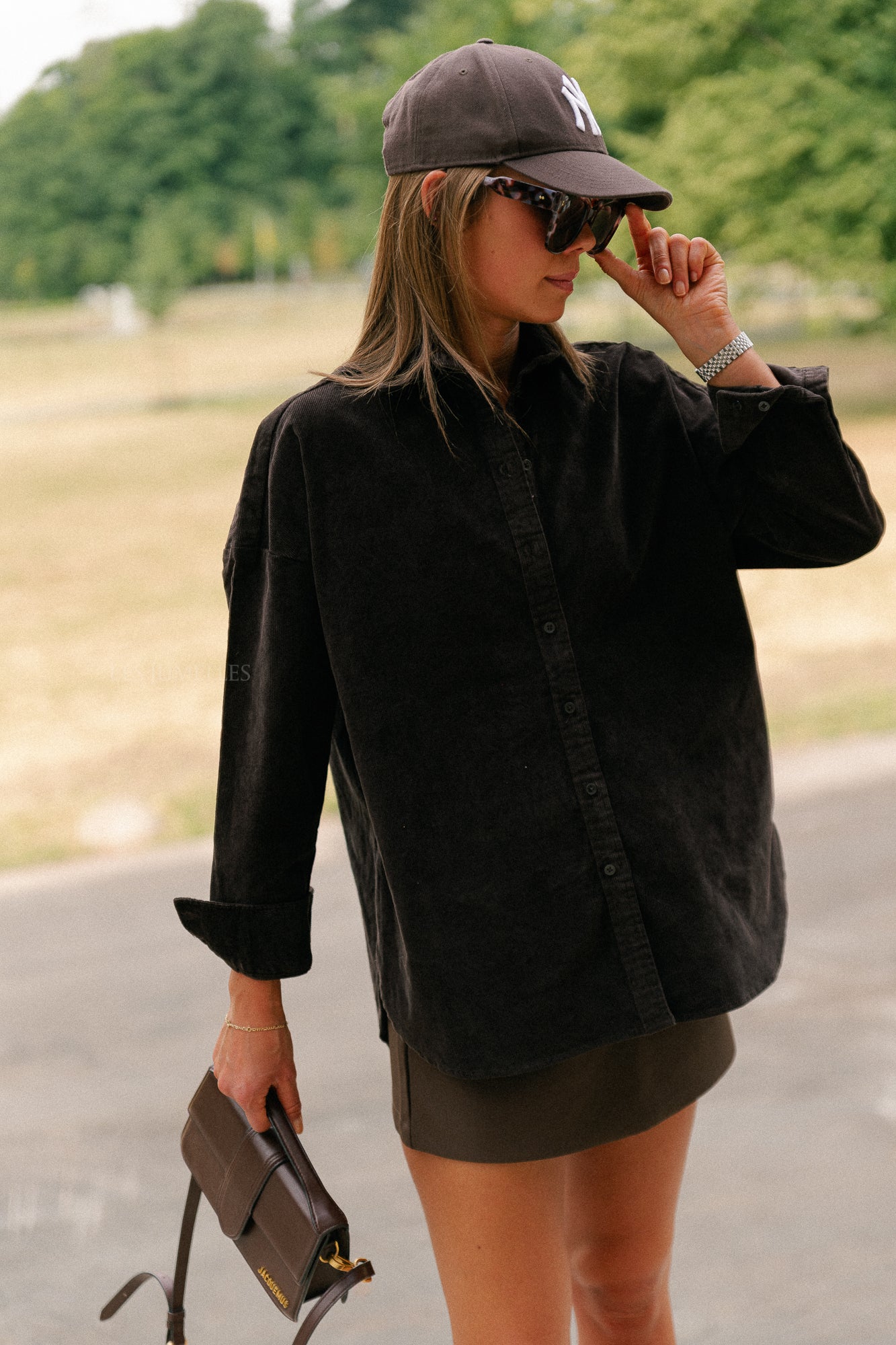 SLFRuna corduroy shirt chocolate torte