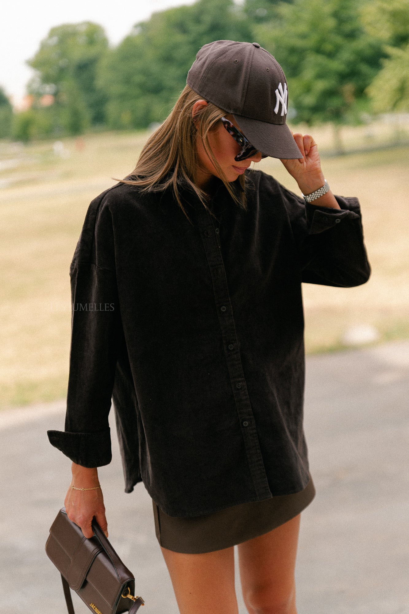 SLFRuna corduroy shirt chocolate torte
