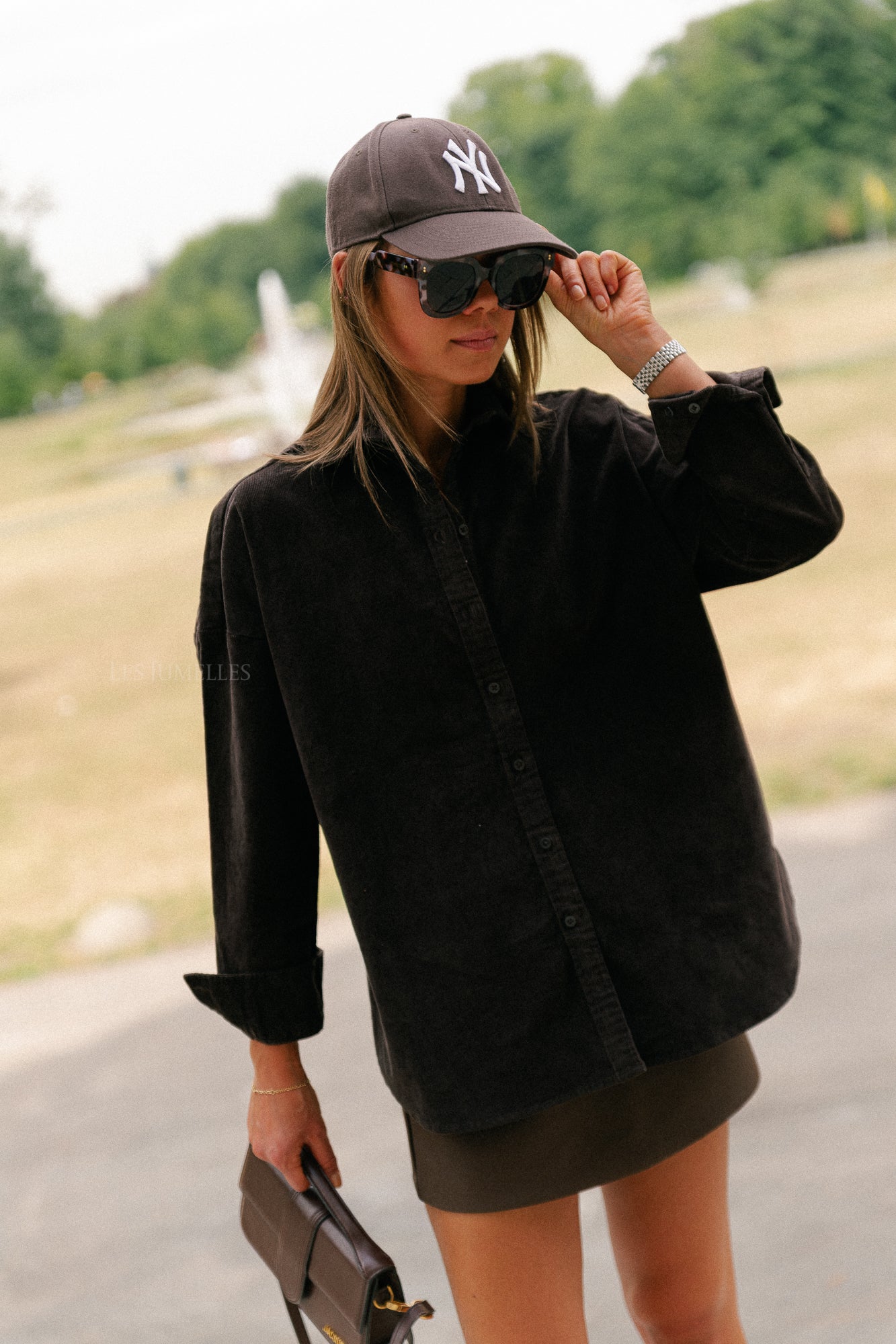 SLFRuna corduroy shirt chocolate torte