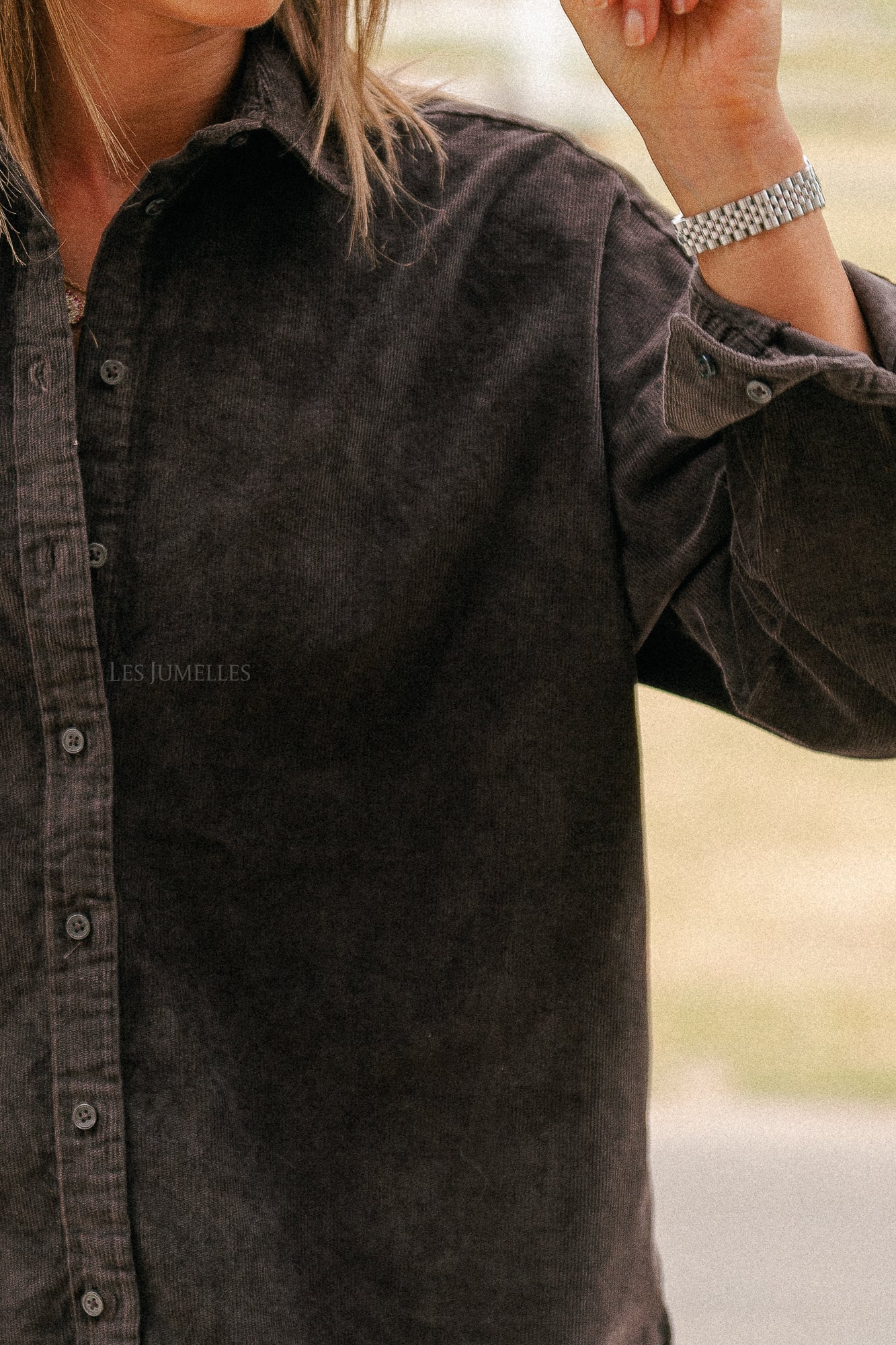SLFRuna corduroy shirt chocolate torte