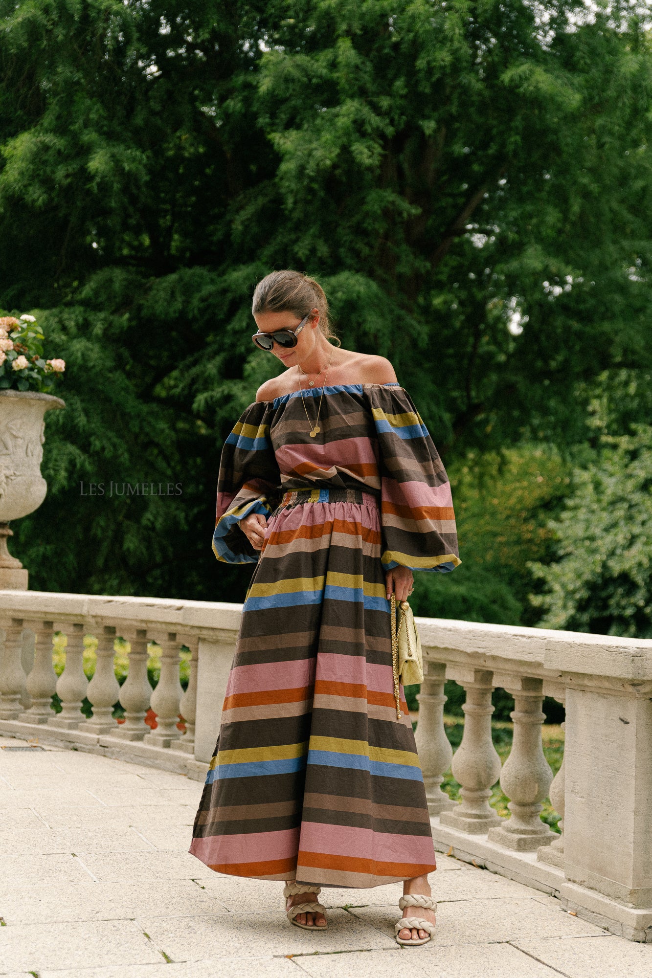 Fran striped long skirt multicolor