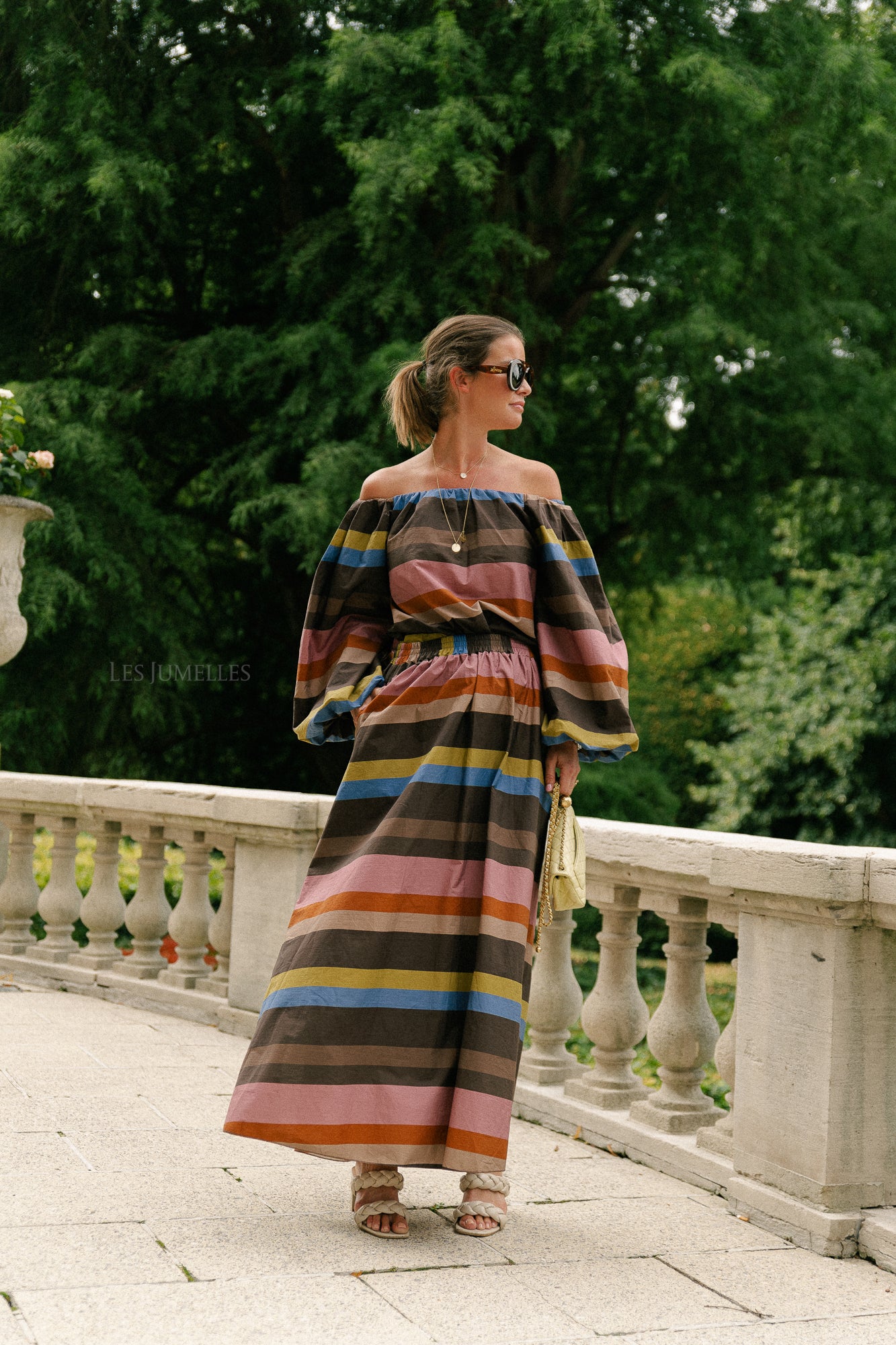 Fran striped long skirt multicolor