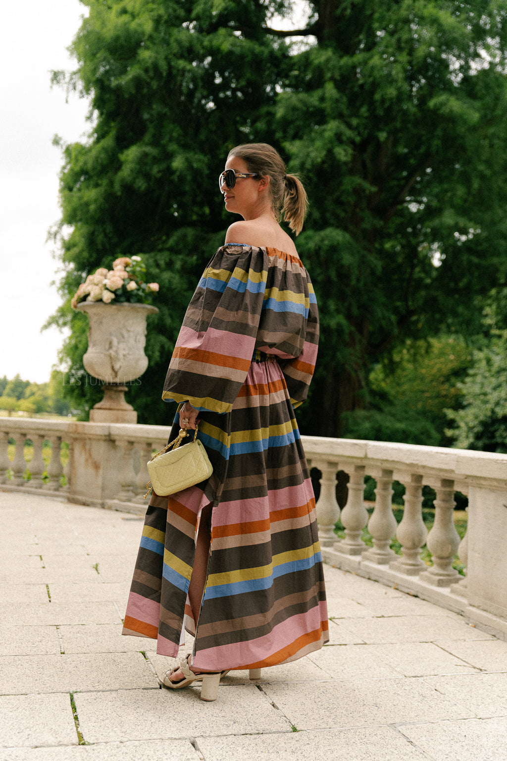 Fran striped long skirt multicolor