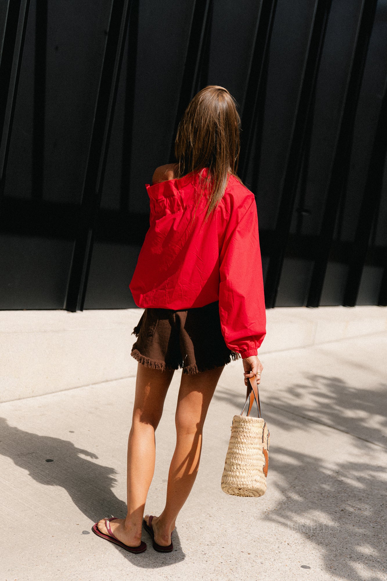 Margot denim shorts hot chocolate