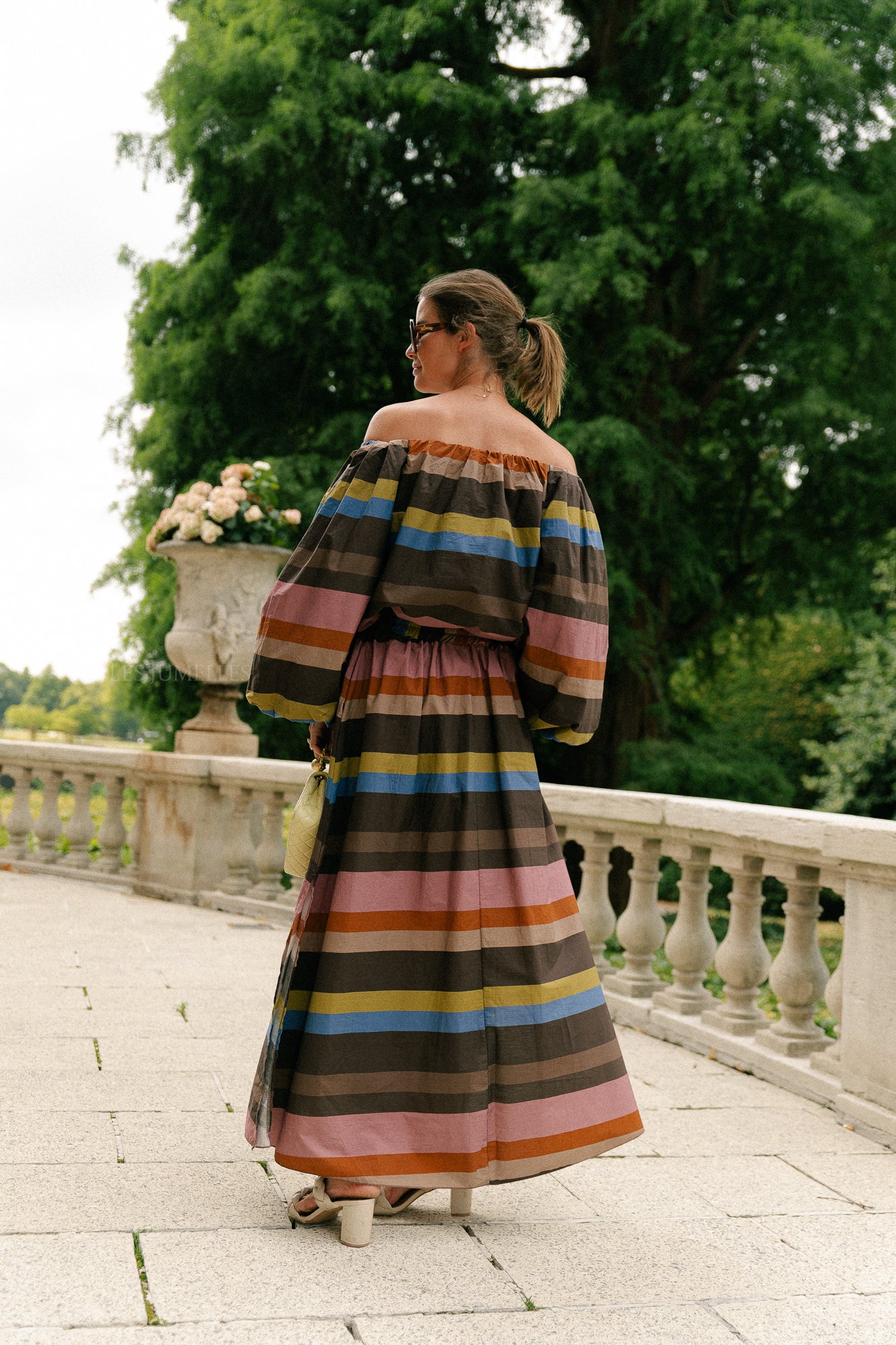 Fran striped long skirt multicolor