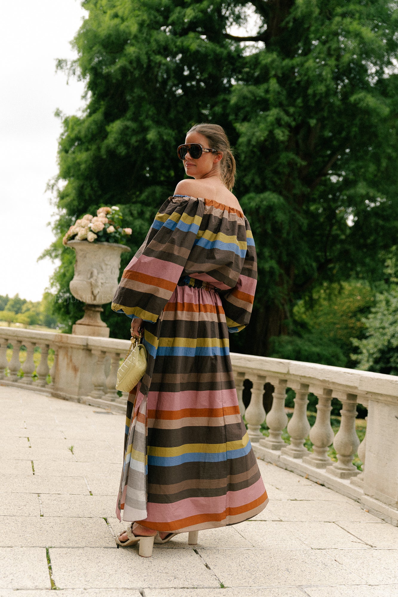 Fran striped long skirt multicolor