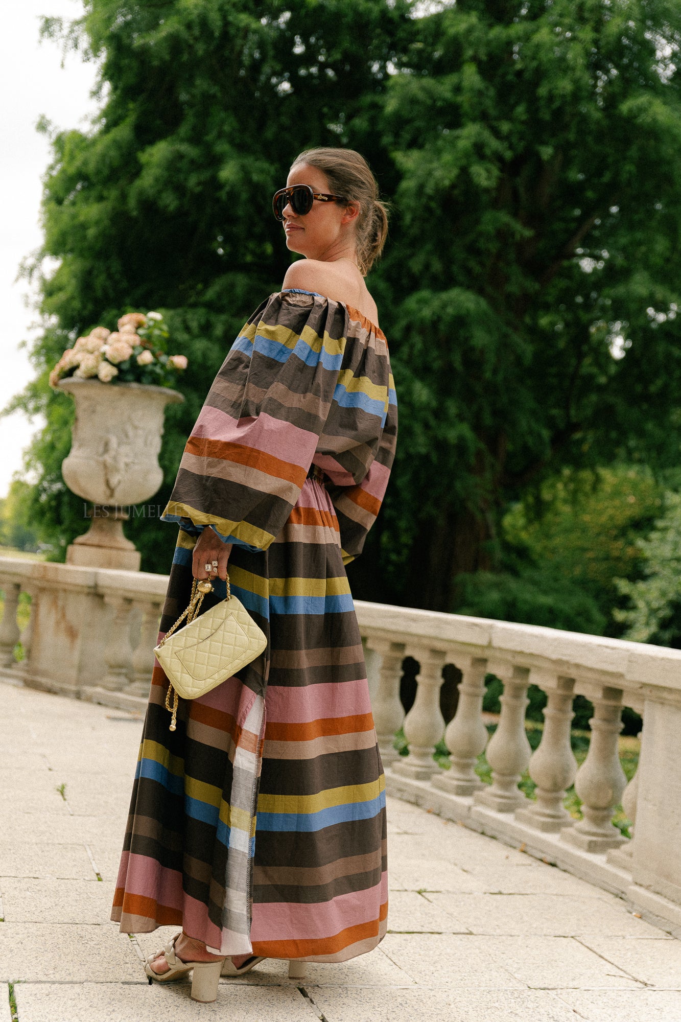 Fran striped long skirt multicolor