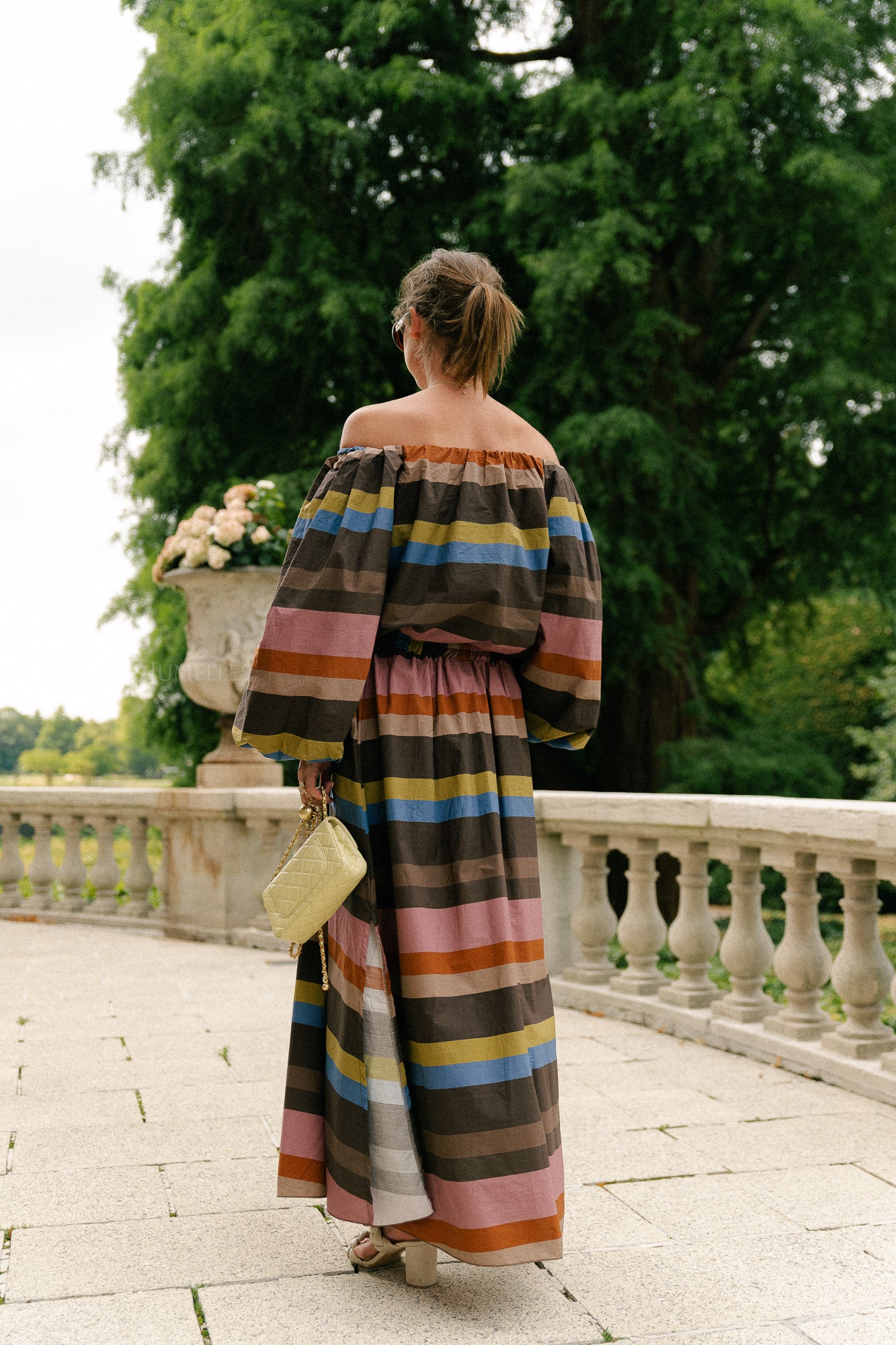 Fran striped long skirt multicolor