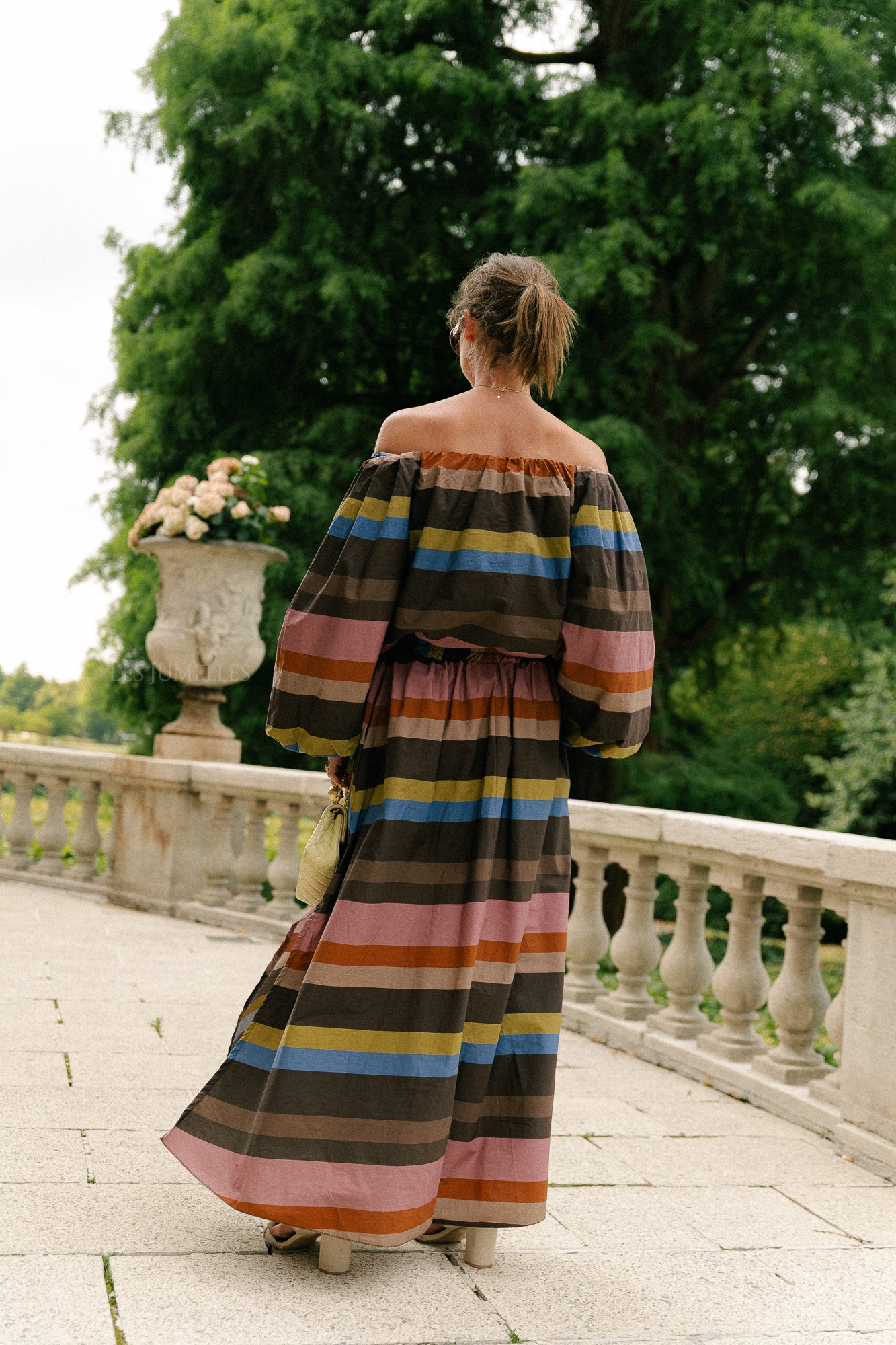 Fran striped long skirt multicolor