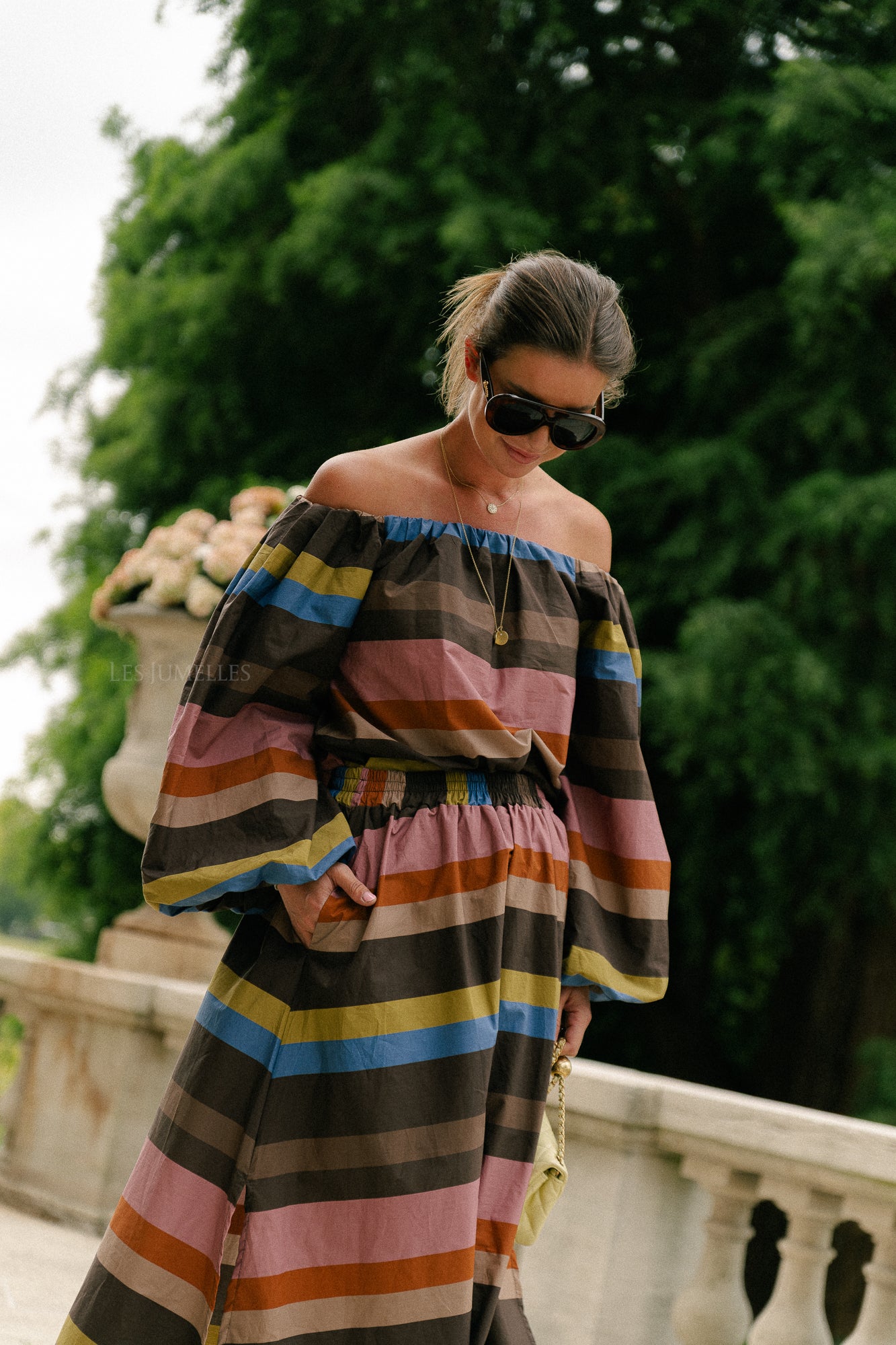 Fran striped long skirt multicolor