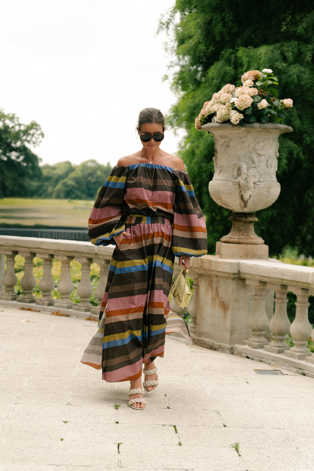 Fran striped long skirt multicolor