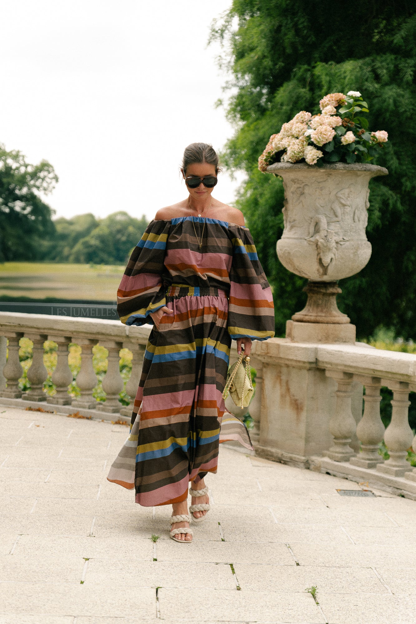 Fran striped long skirt multicolor