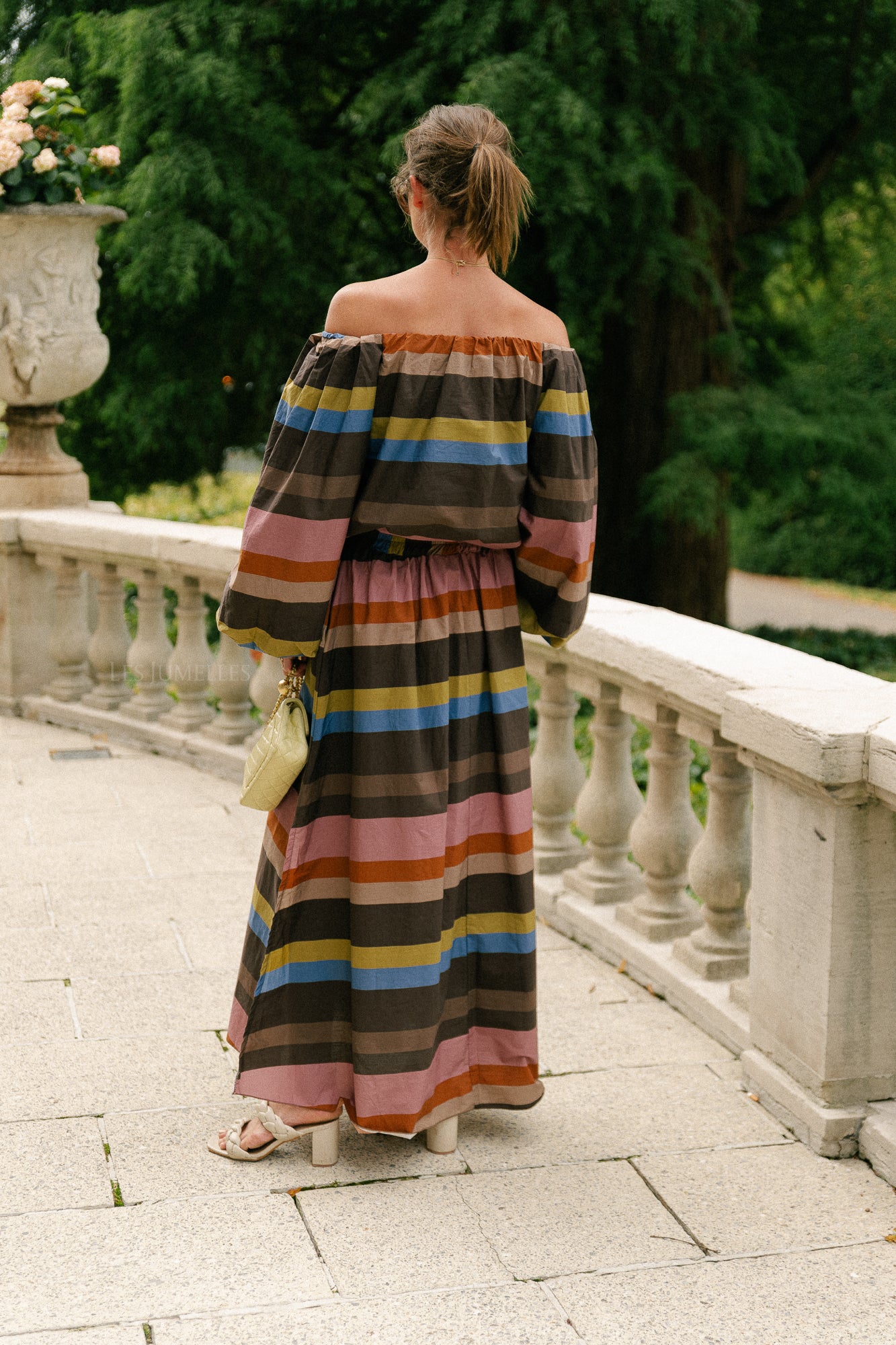 Fran striped long skirt multicolor