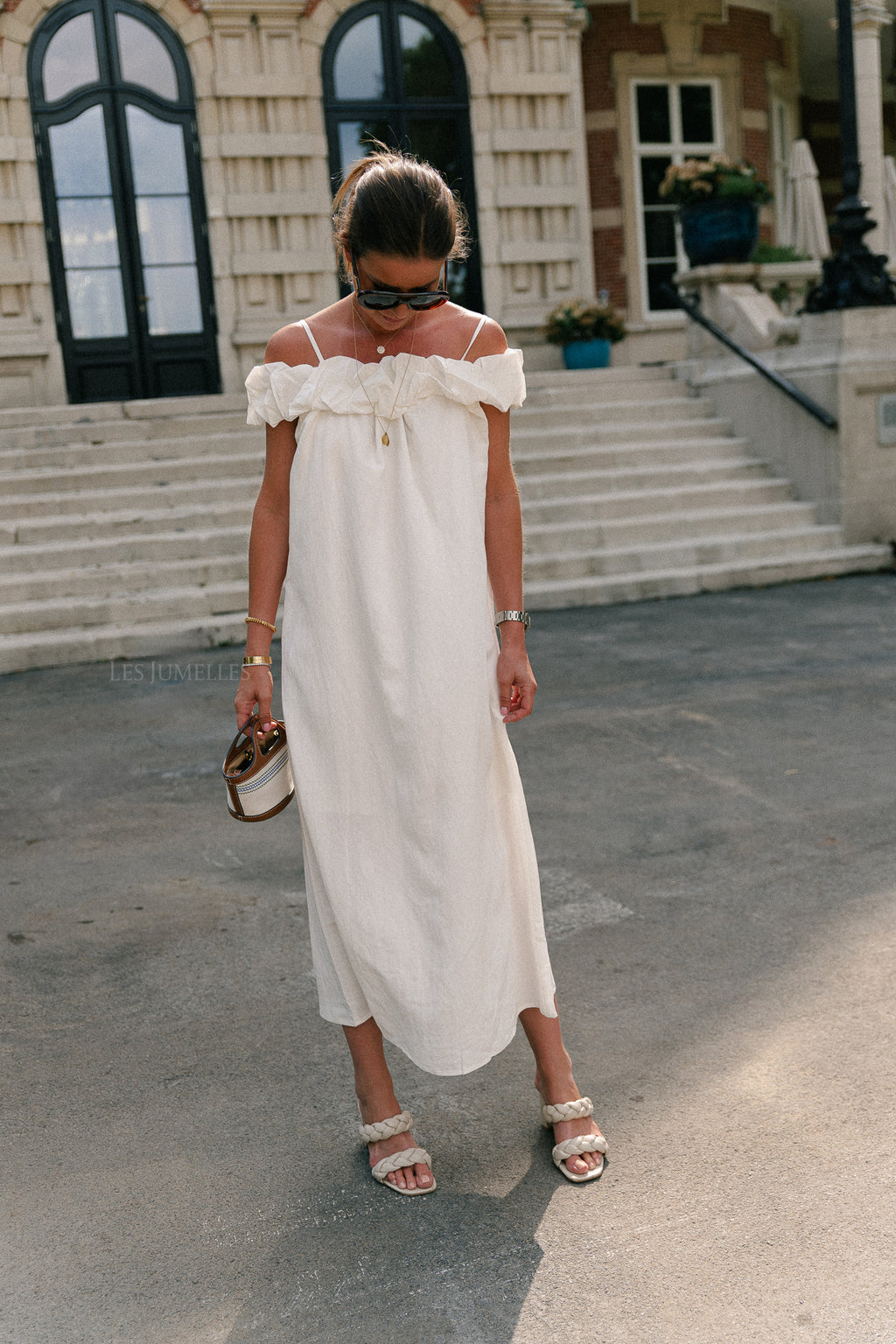 Cato long dress white