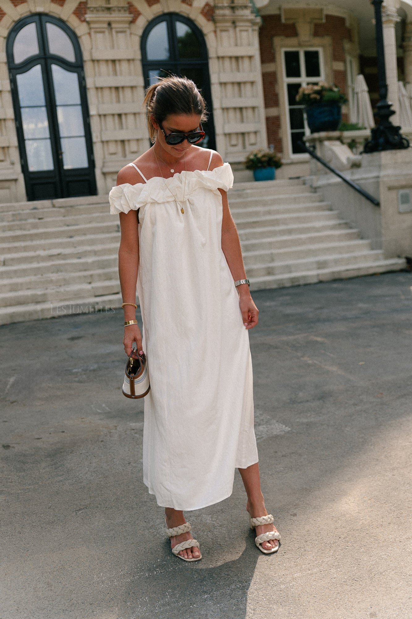 Cato long dress white