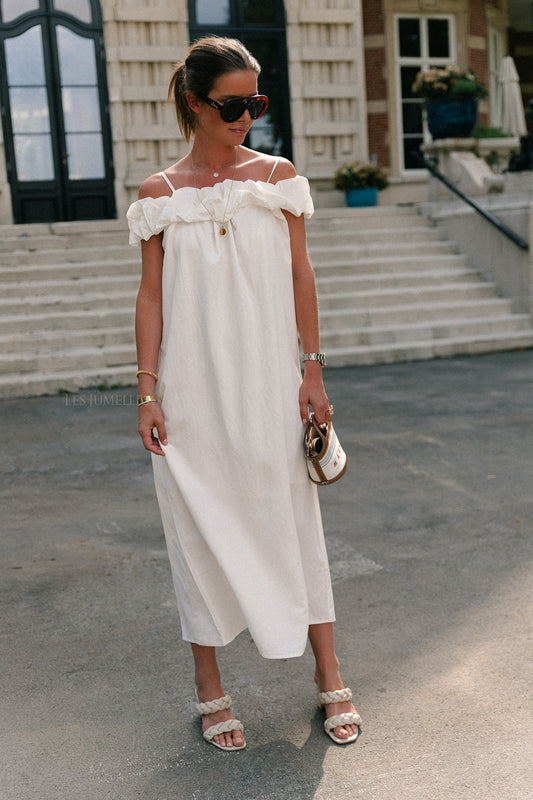 Les Jumelles Cato long dress white