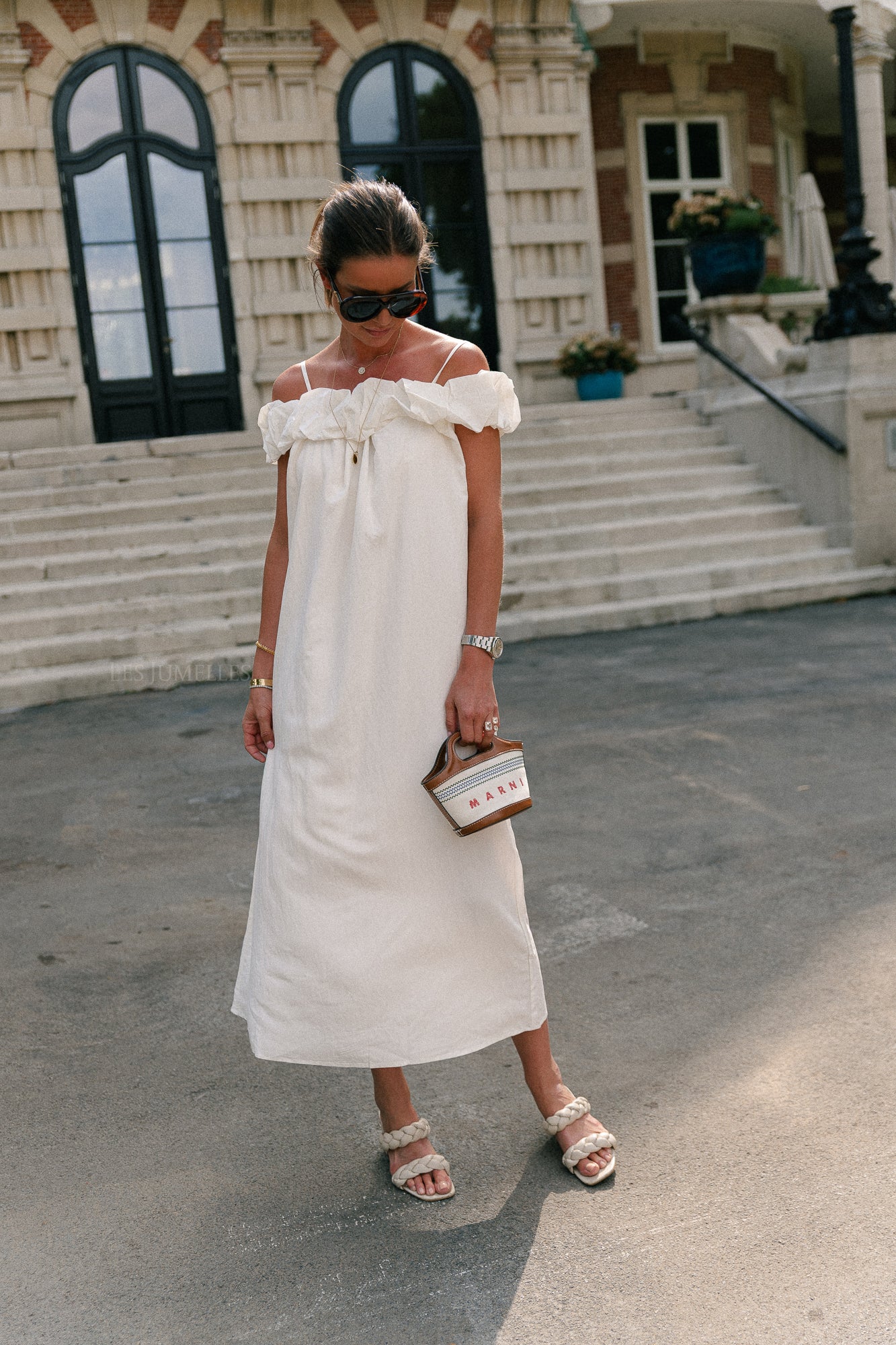 Cato long dress white