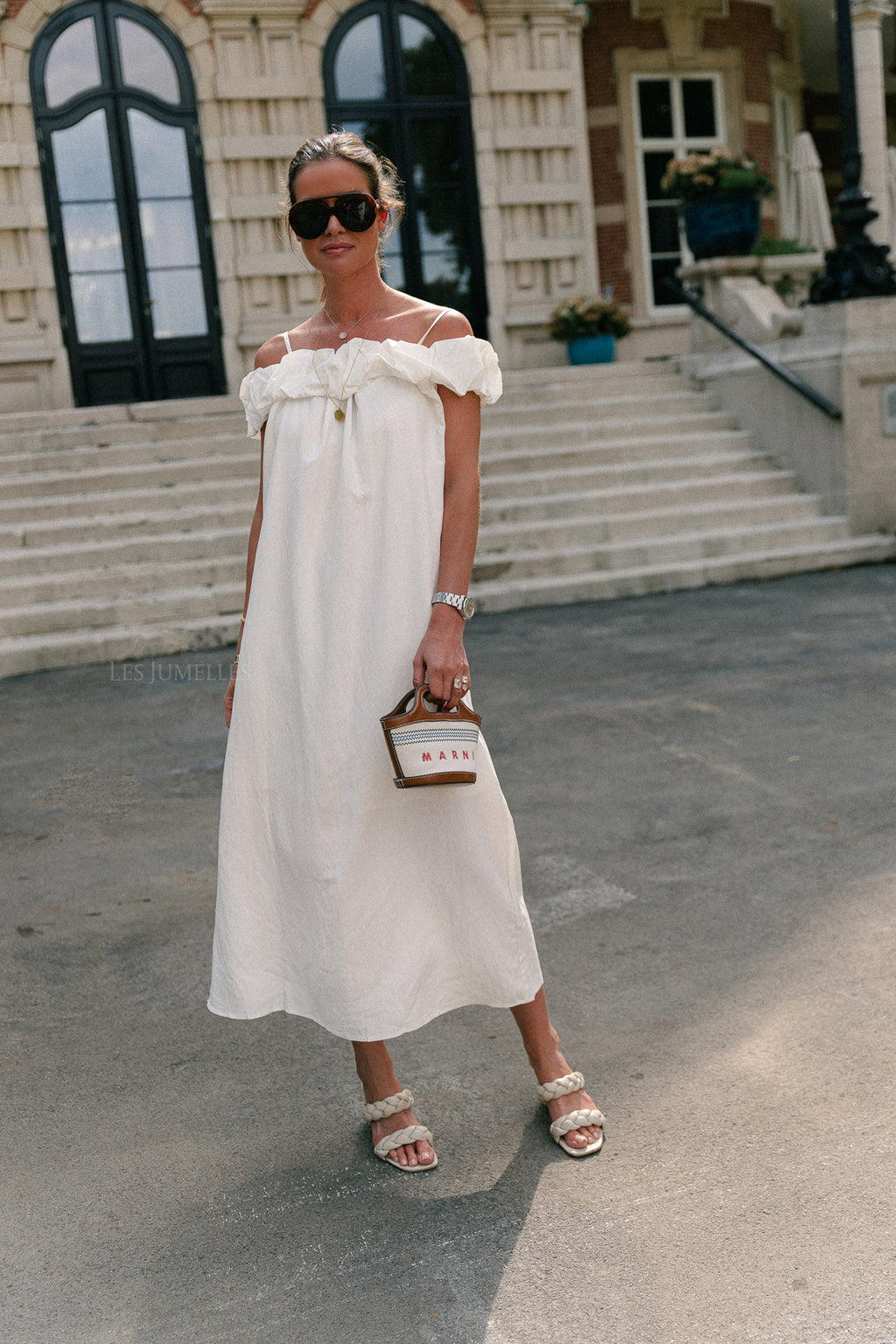 Cato long dress white