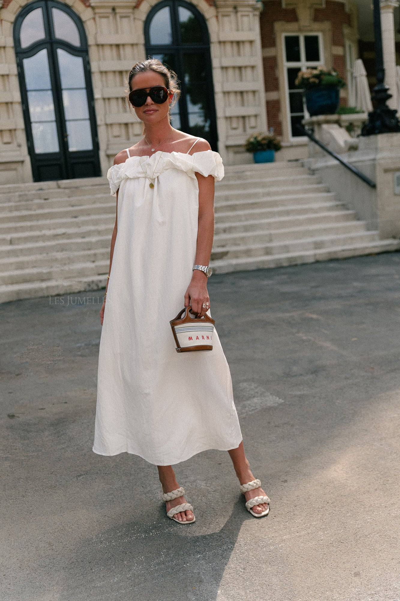 Cato long dress white