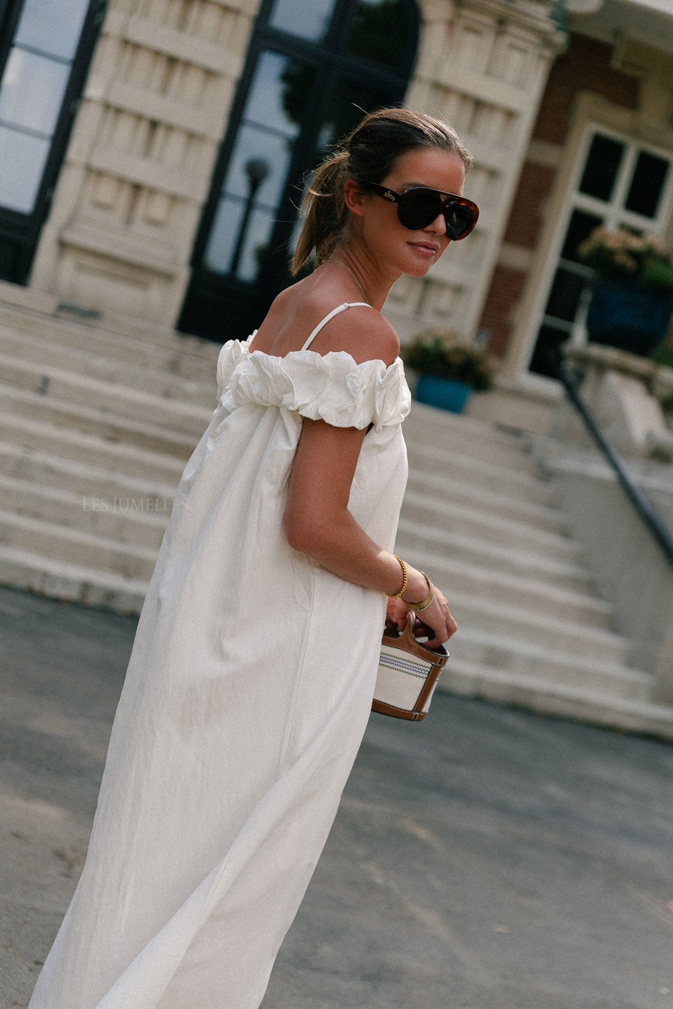 Cato long dress white