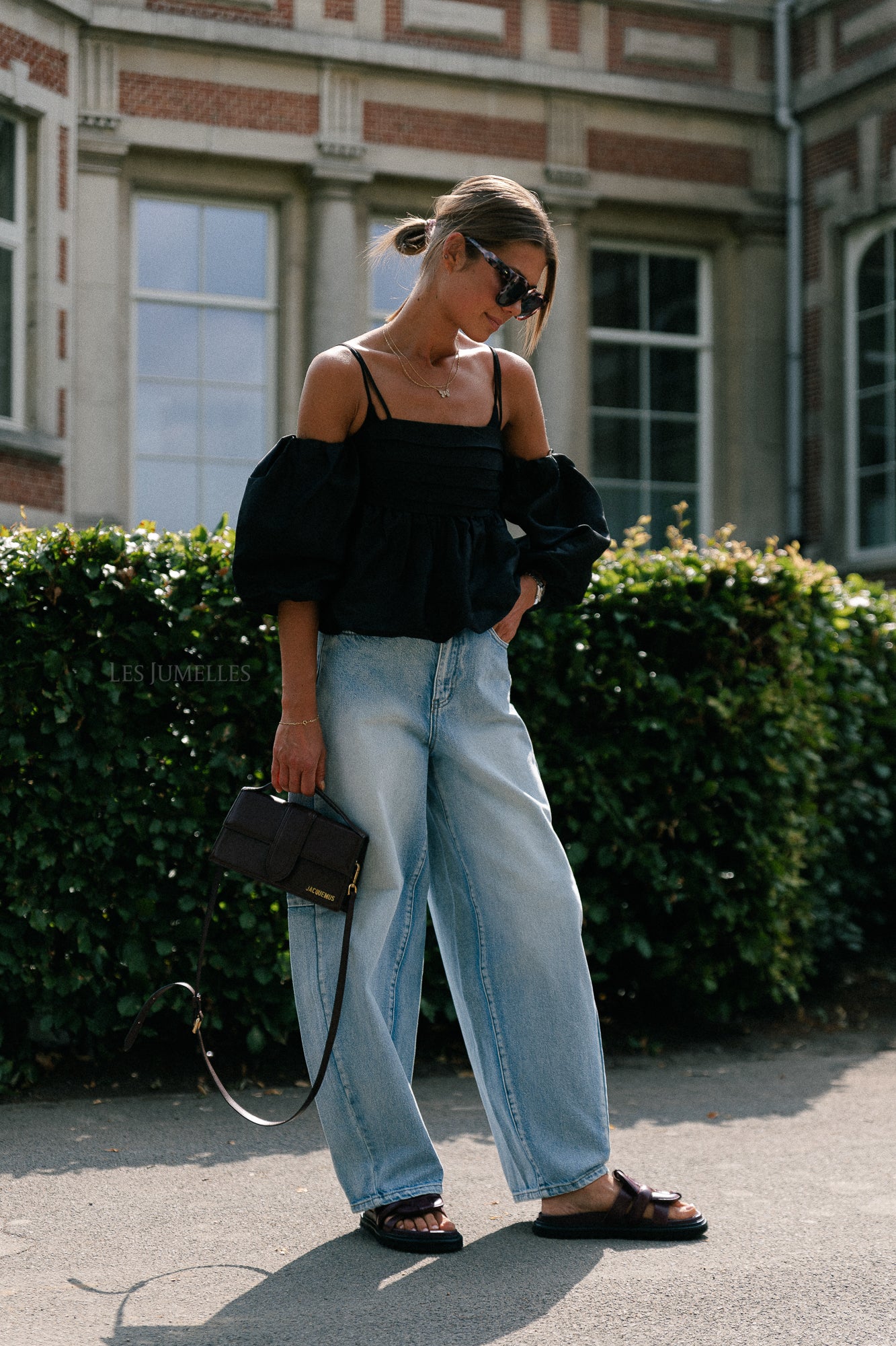 Maya balloon fit blouse black