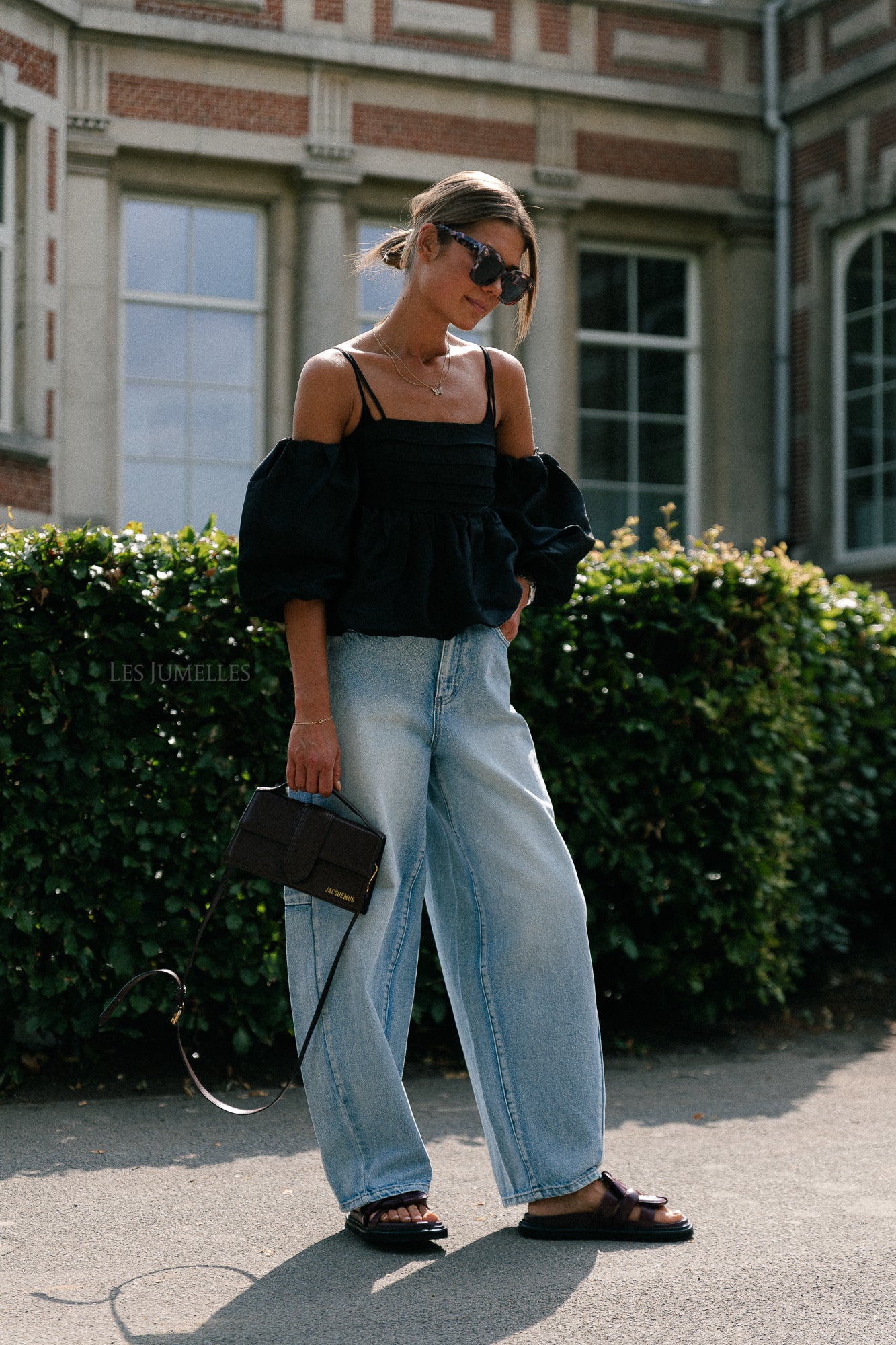 Maya balloon fit blouse black