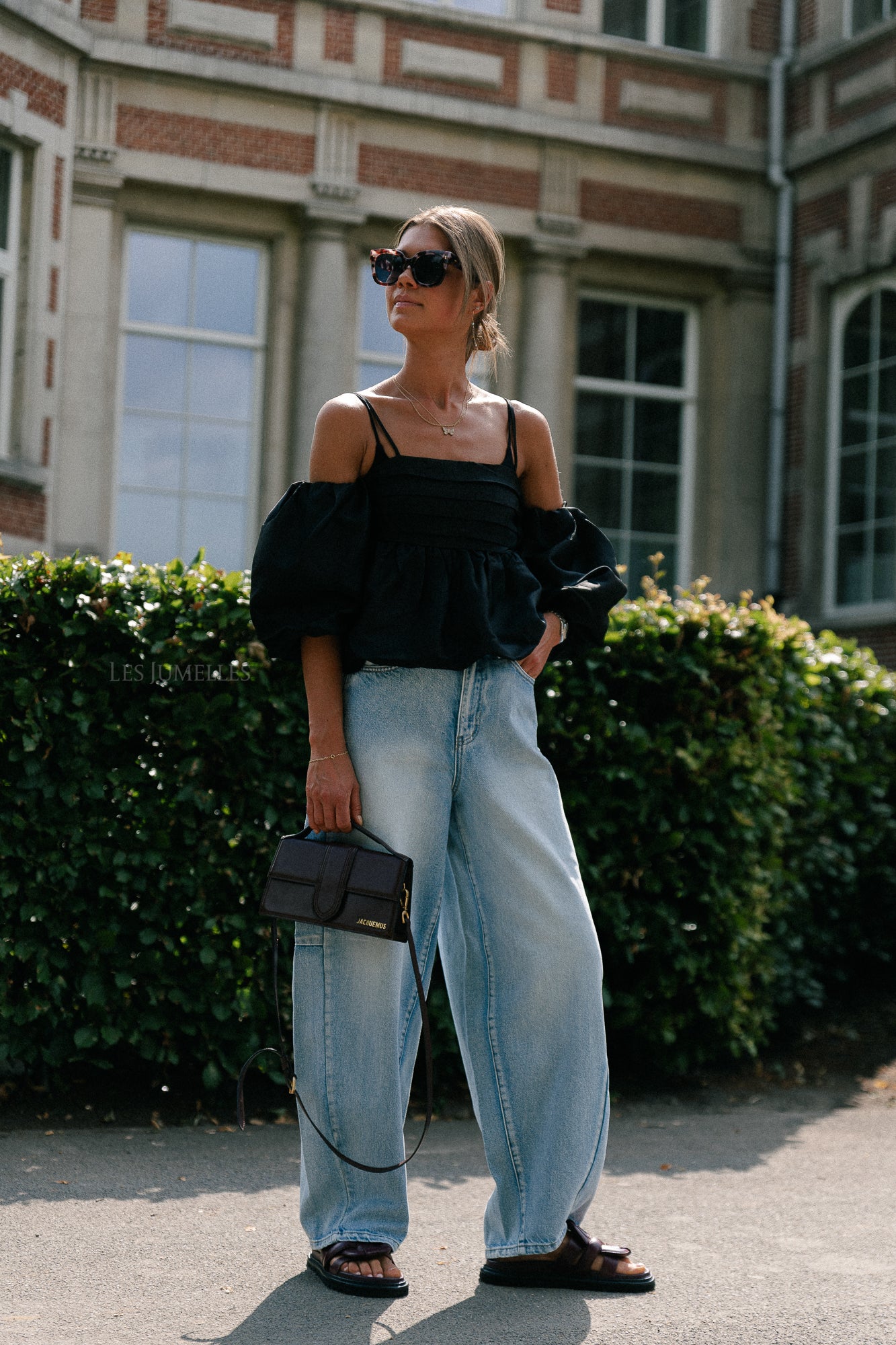 Maya balloon fit blouse black