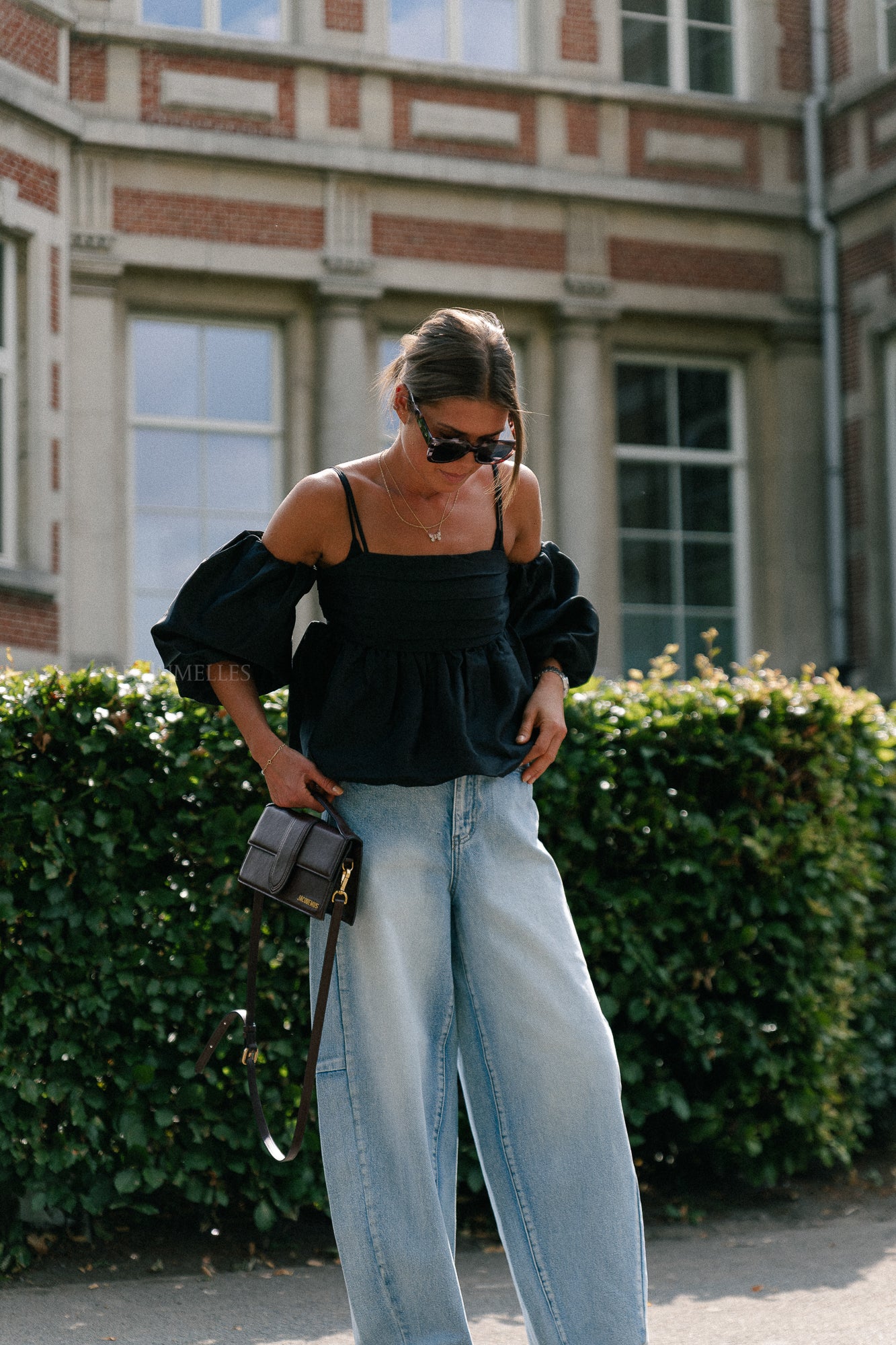 Maya balloon fit blouse black