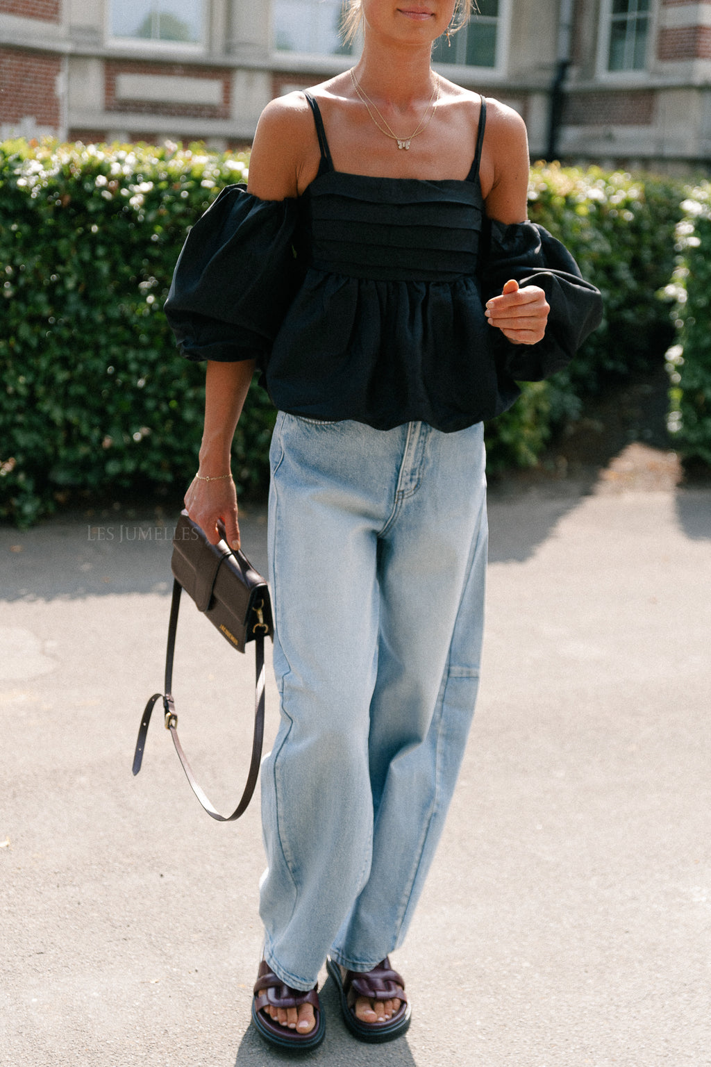 Maya balloon fit blouse black