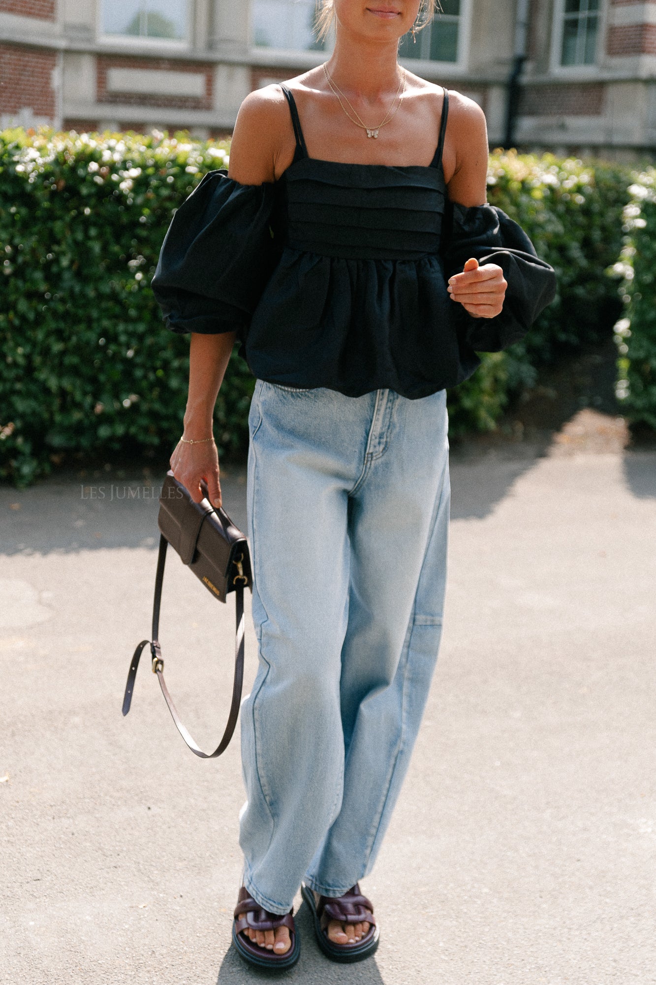 Maya balloon fit blouse black