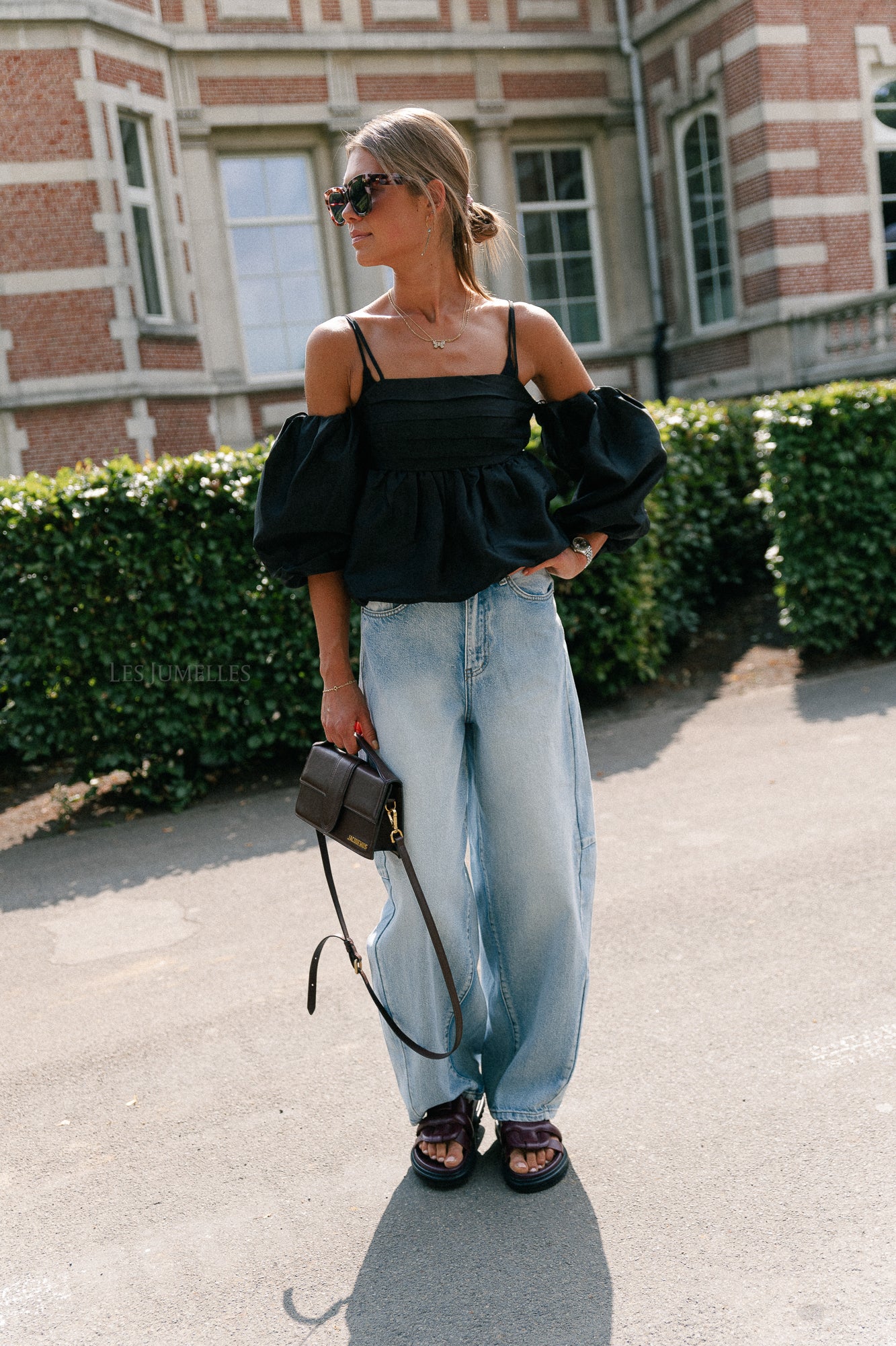 Maya balloon fit blouse black