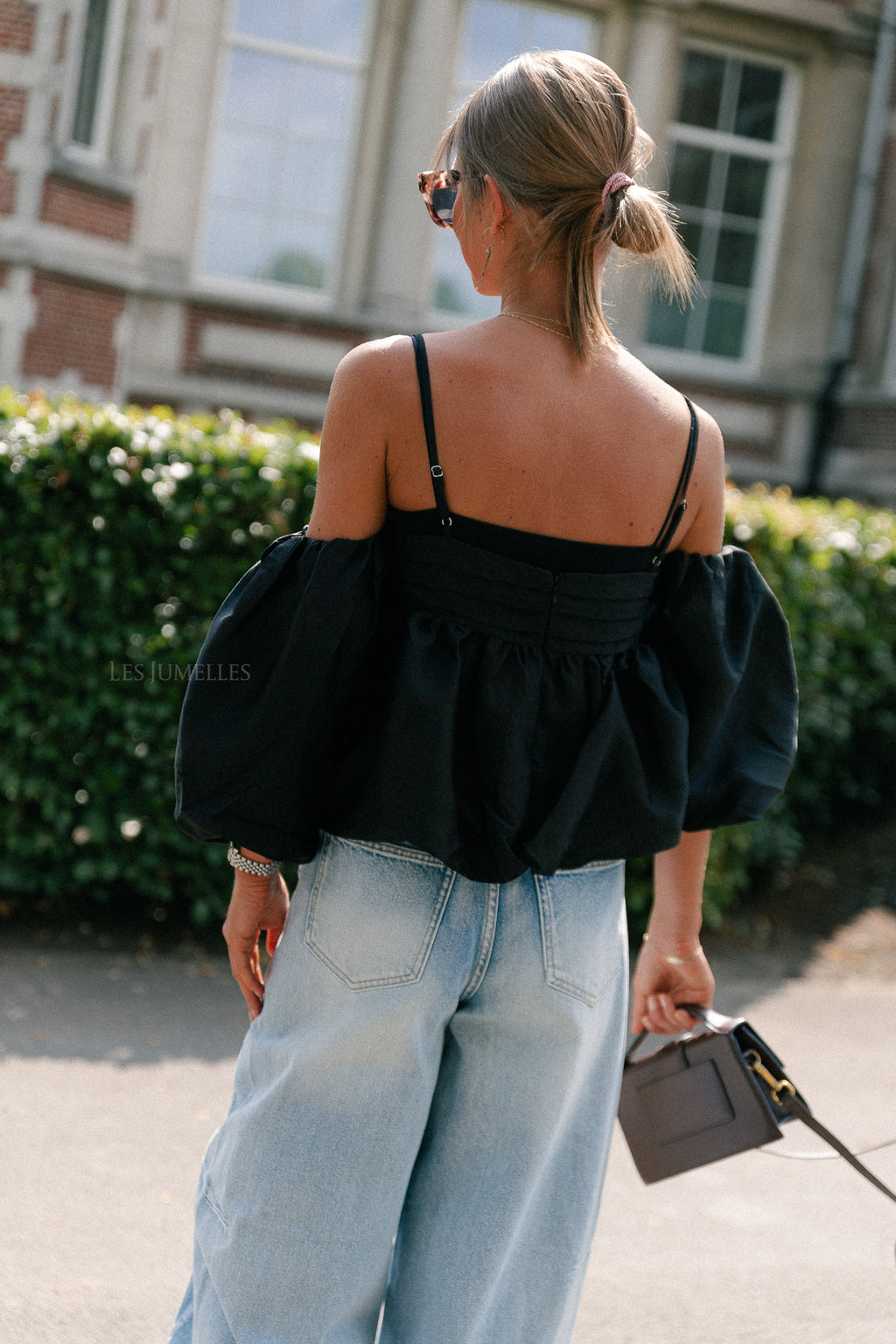 Maya balloon fit blouse black