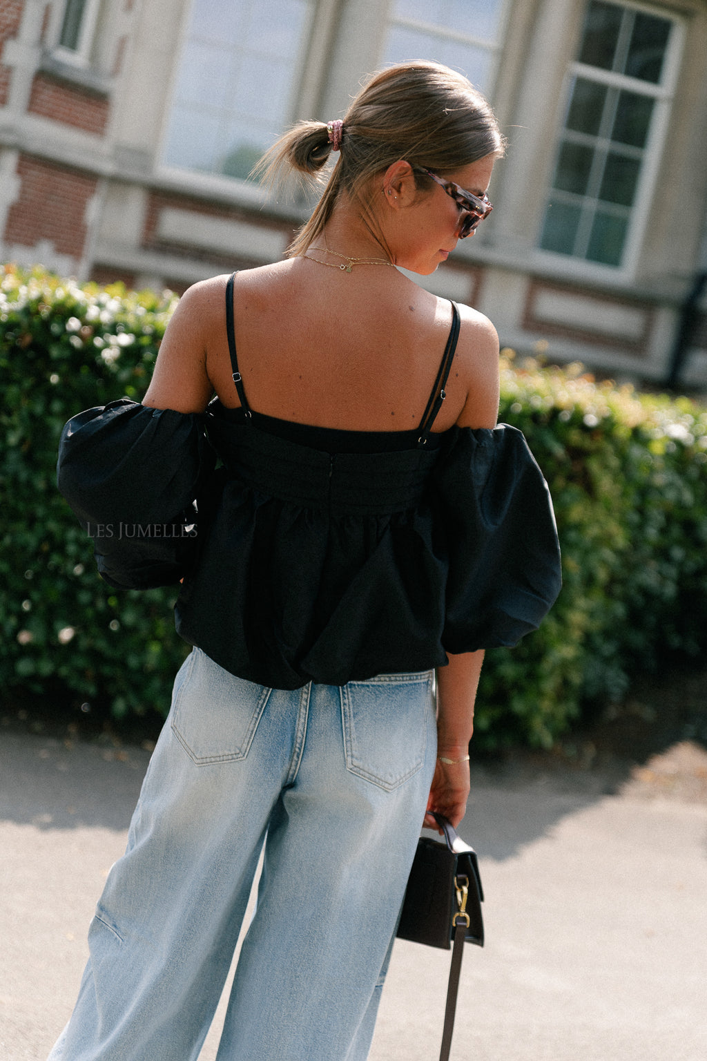 Maya balloon fit blouse black