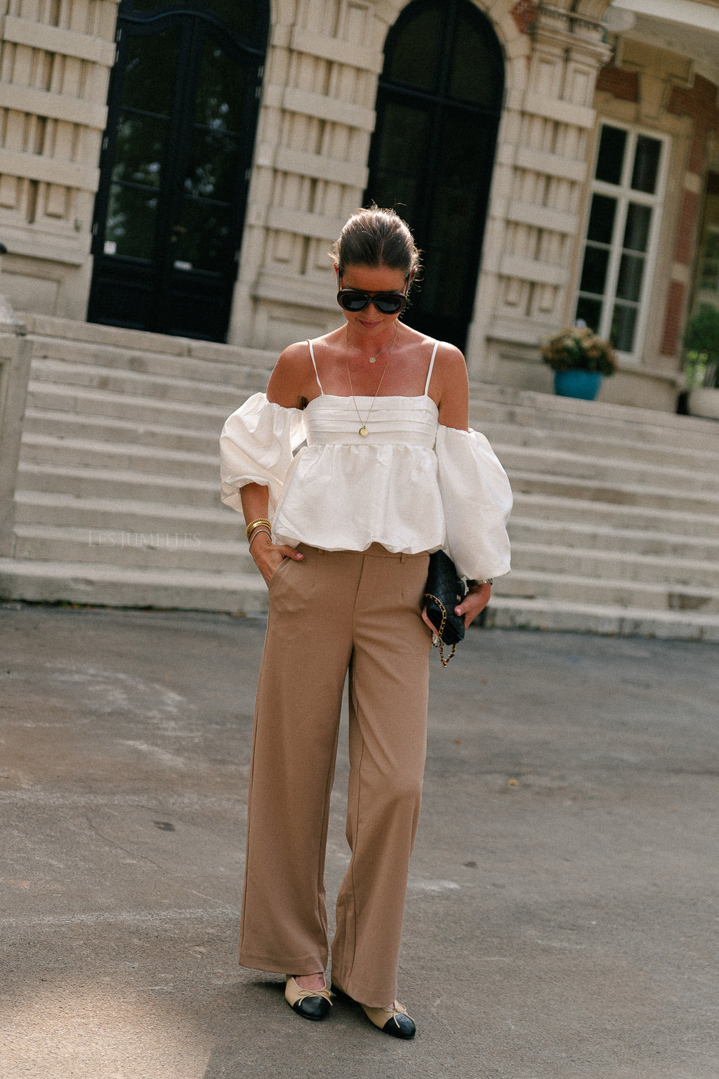 Maya balloon fit blouse white