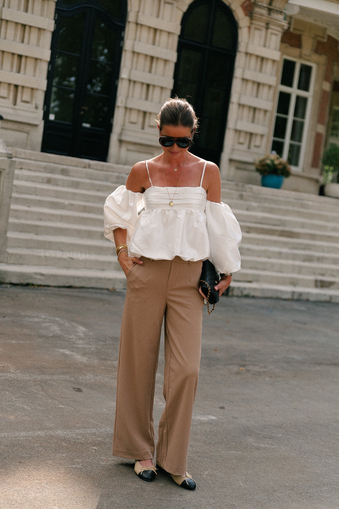 Maya balloon fit blouse white