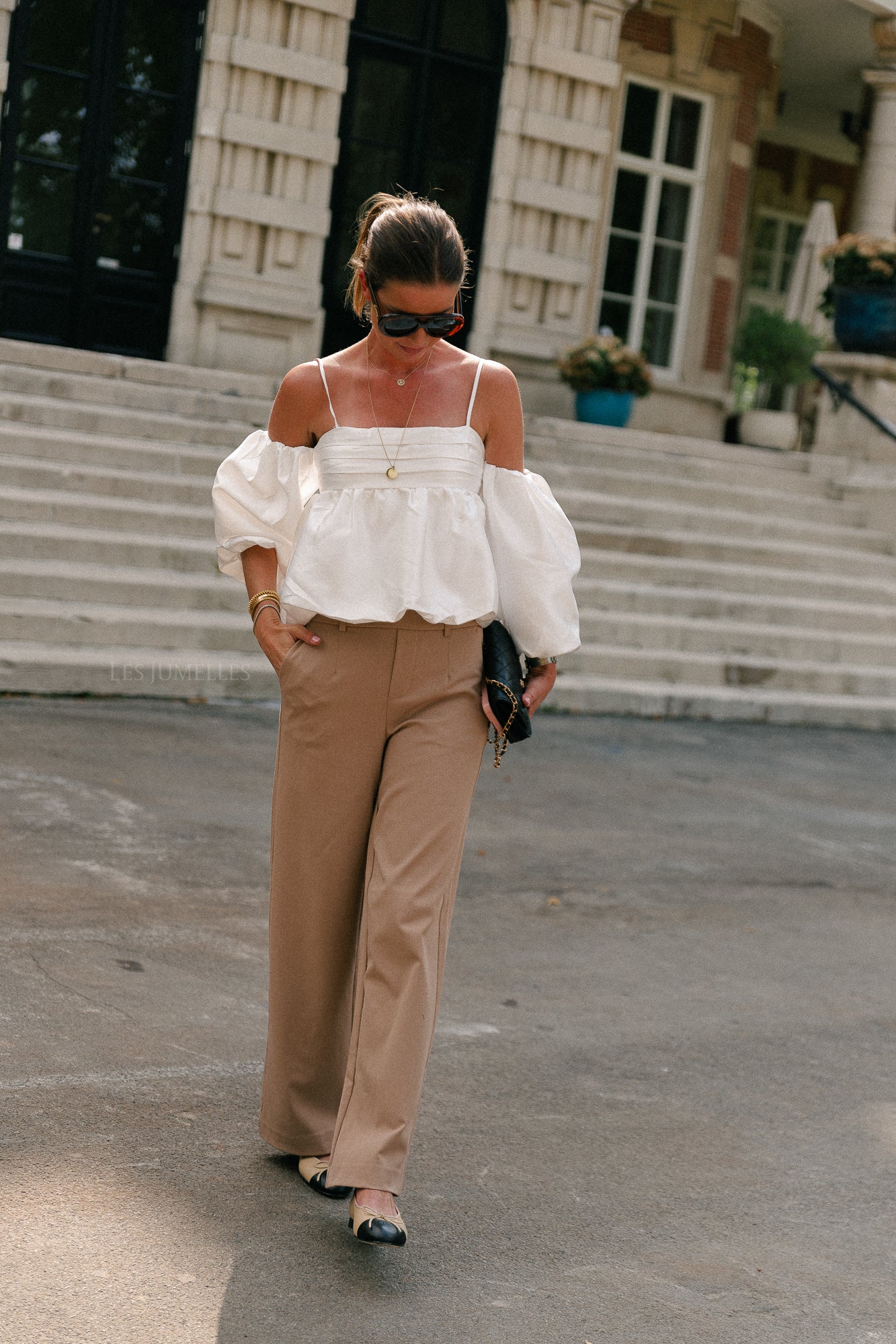 Maya balloon fit blouse white