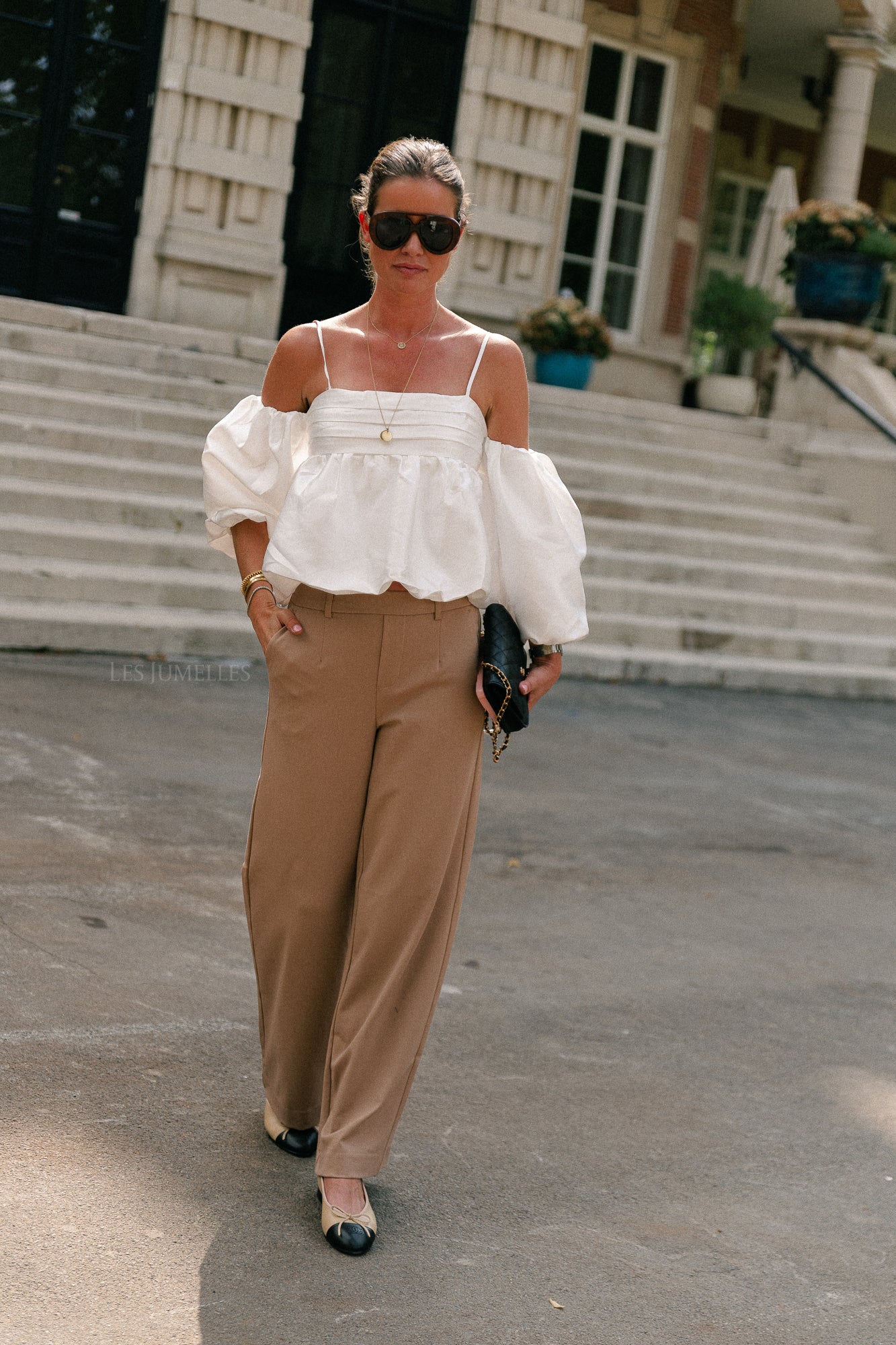 Maya balloon fit blouse white