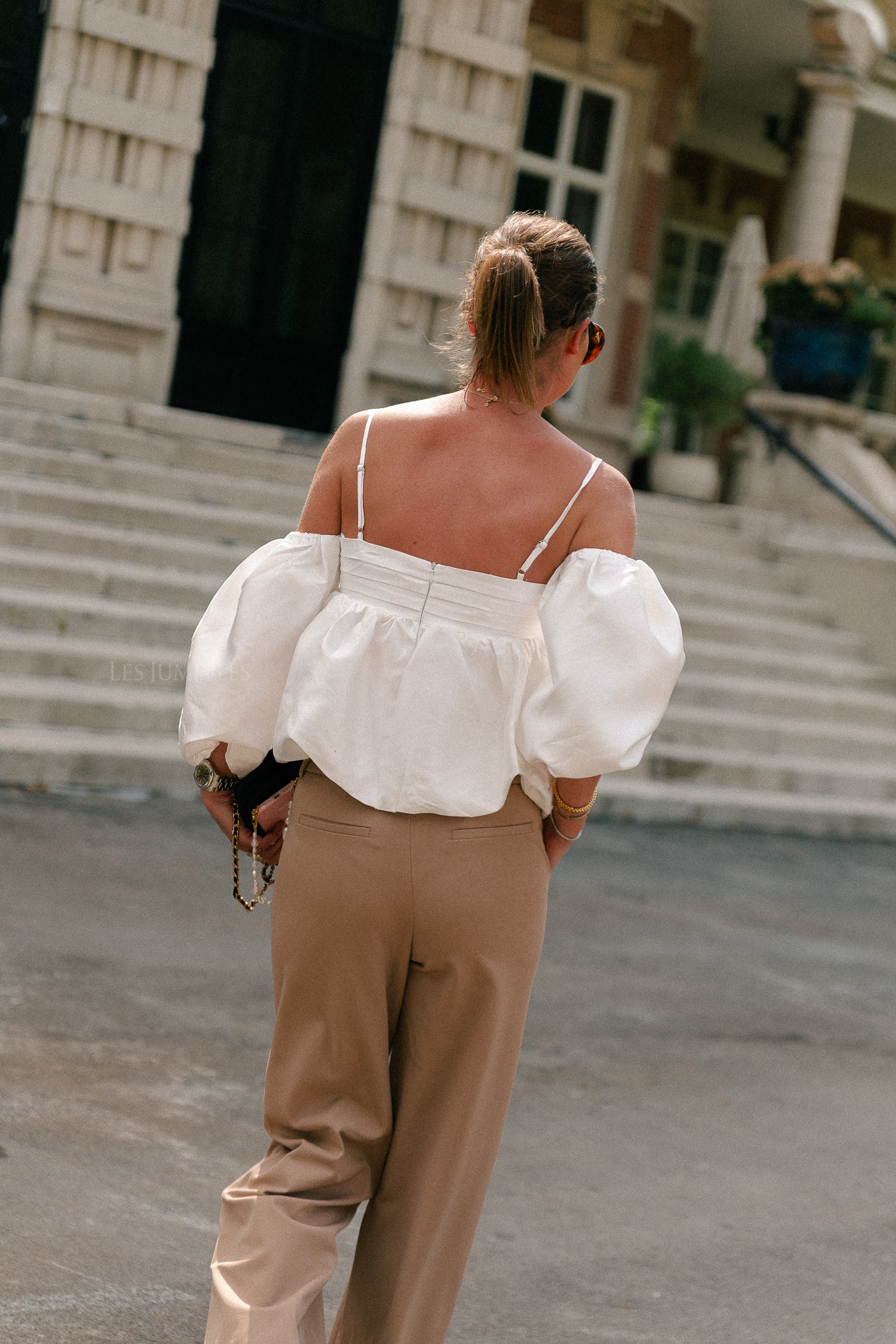 Maya balloon fit blouse white