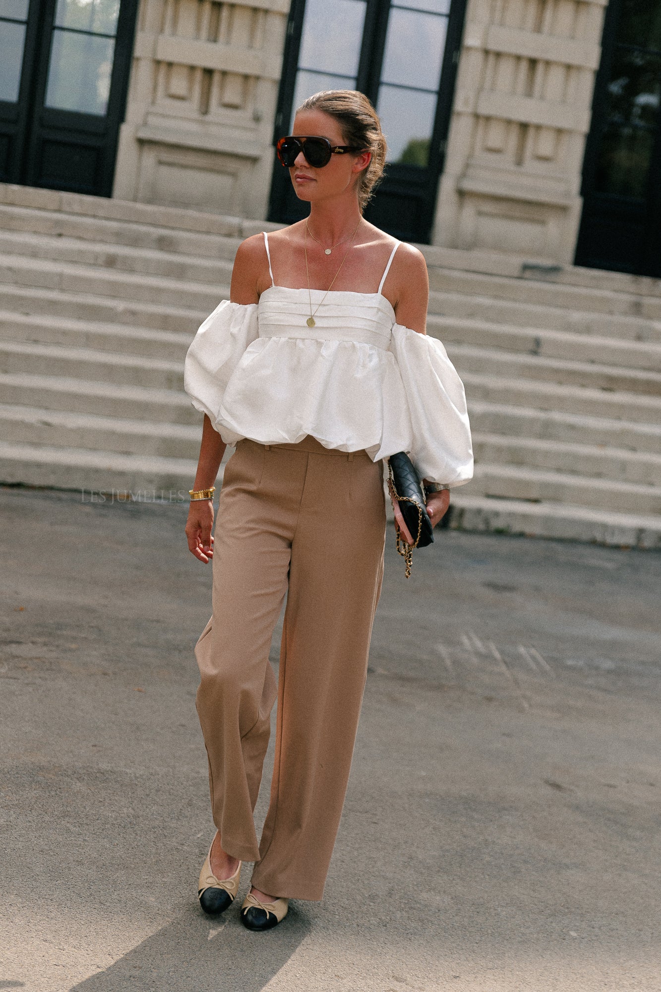 Maya balloon fit blouse white
