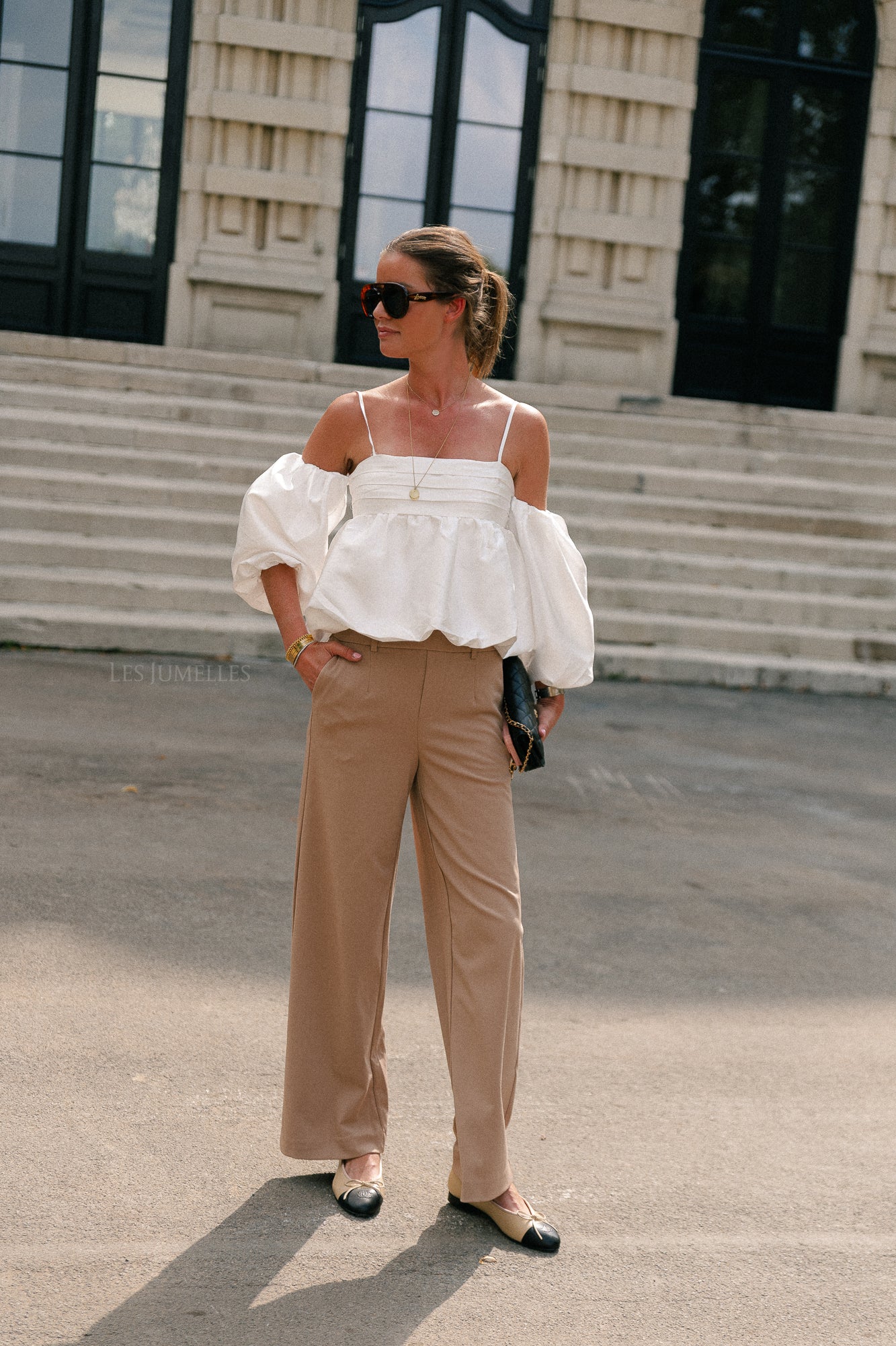 Maya balloon fit blouse white