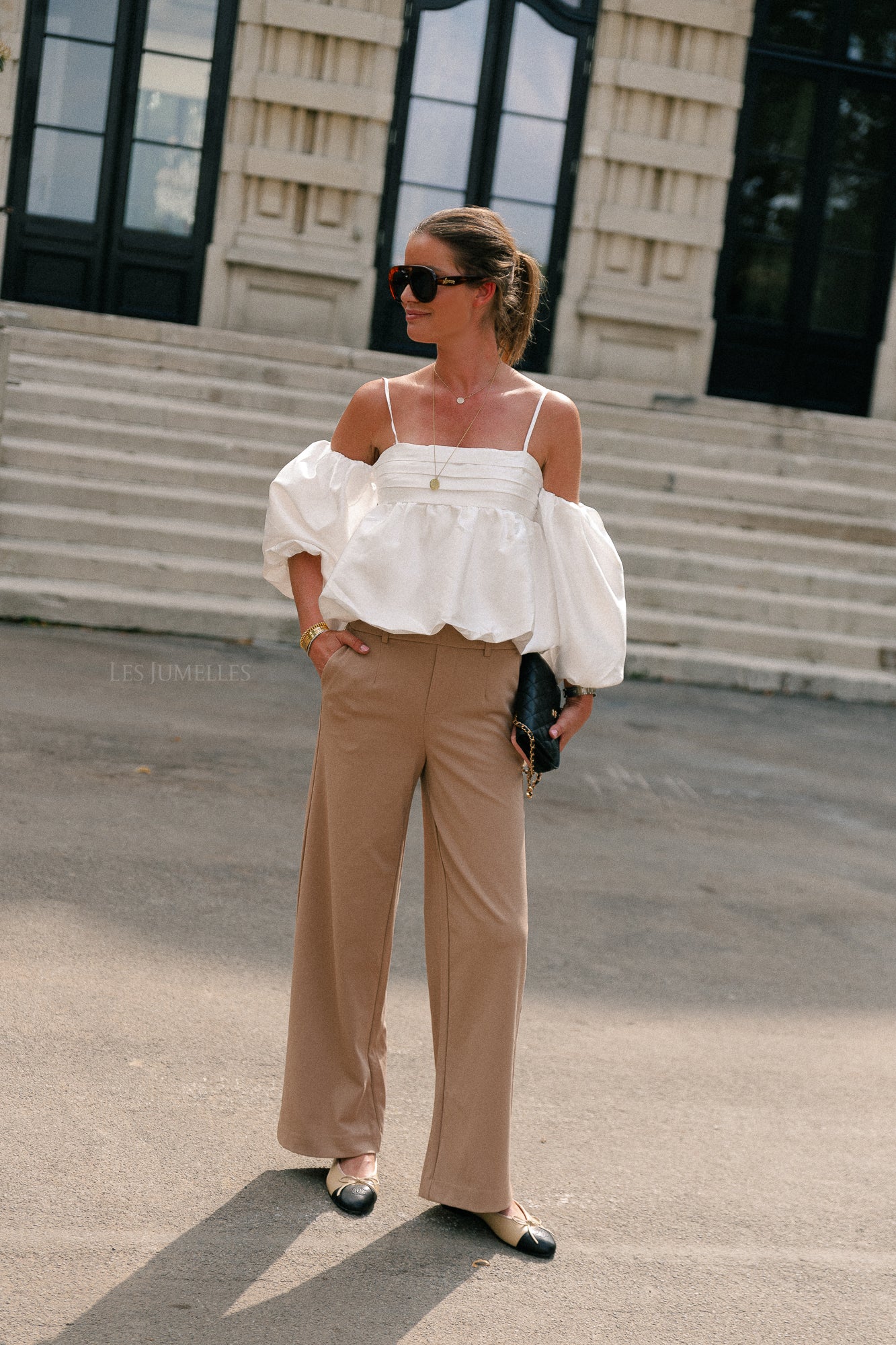 Maya balloon fit blouse white