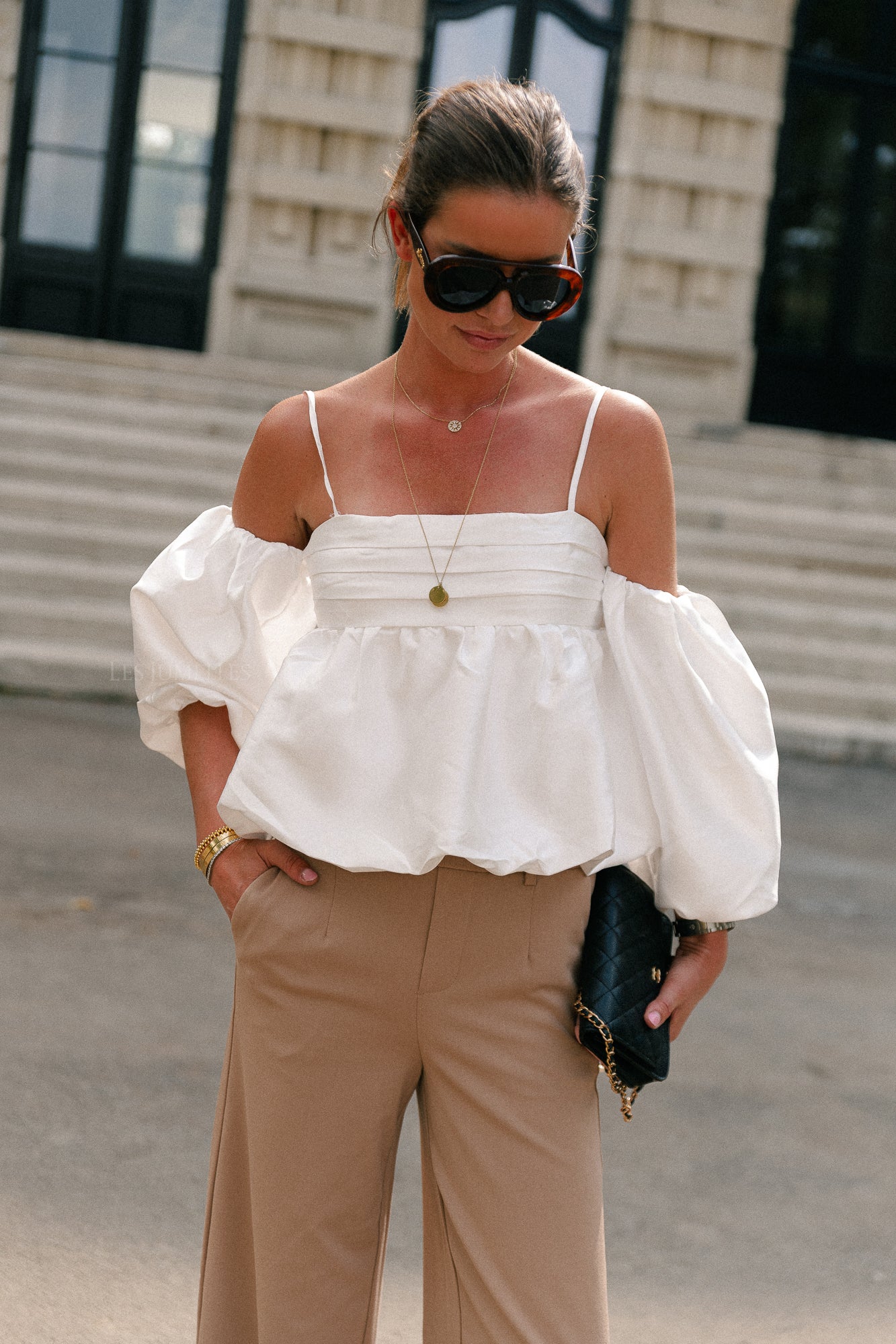Maya balloon fit blouse white