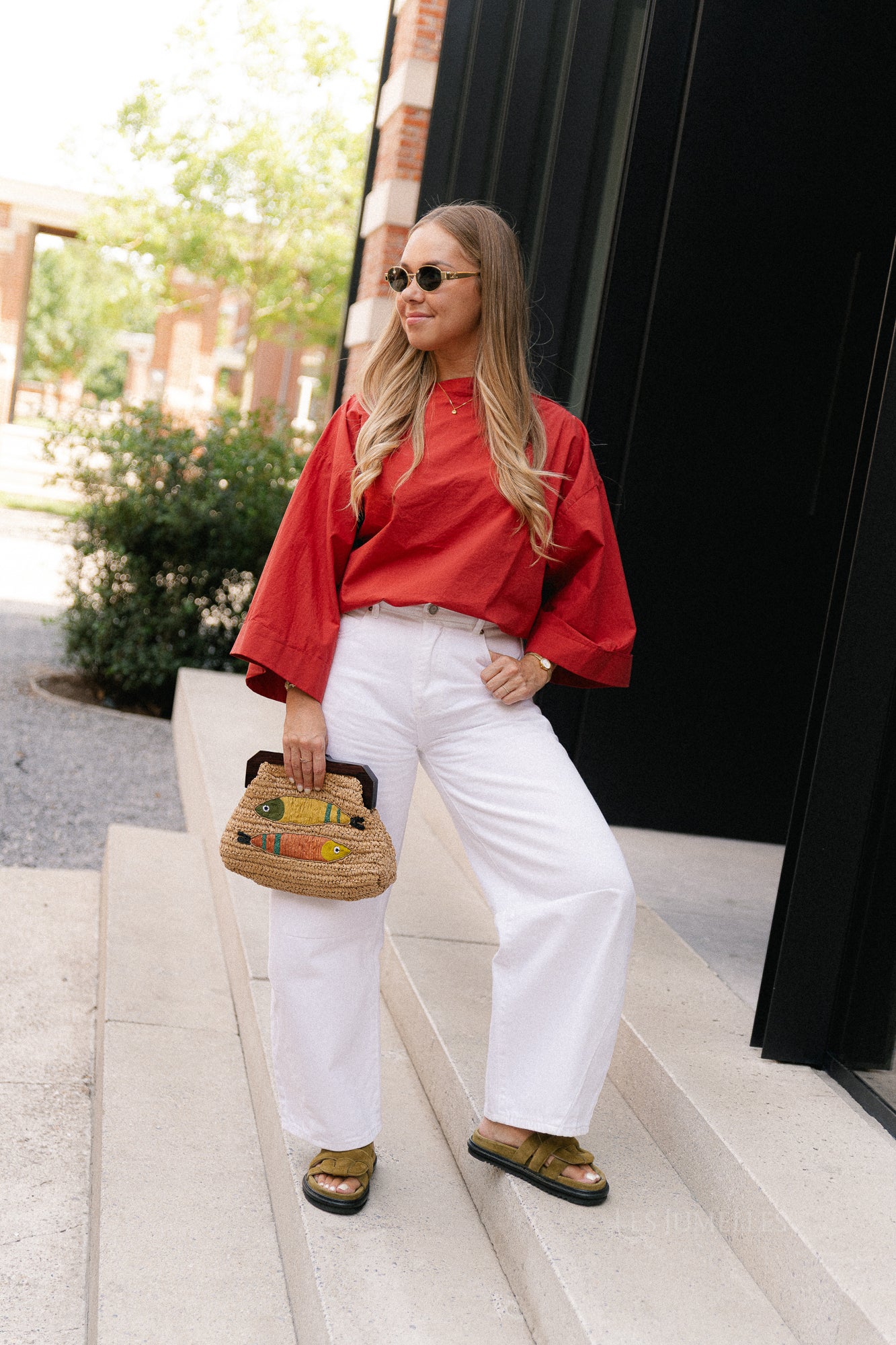 Myra off shoulder shirt grenadine