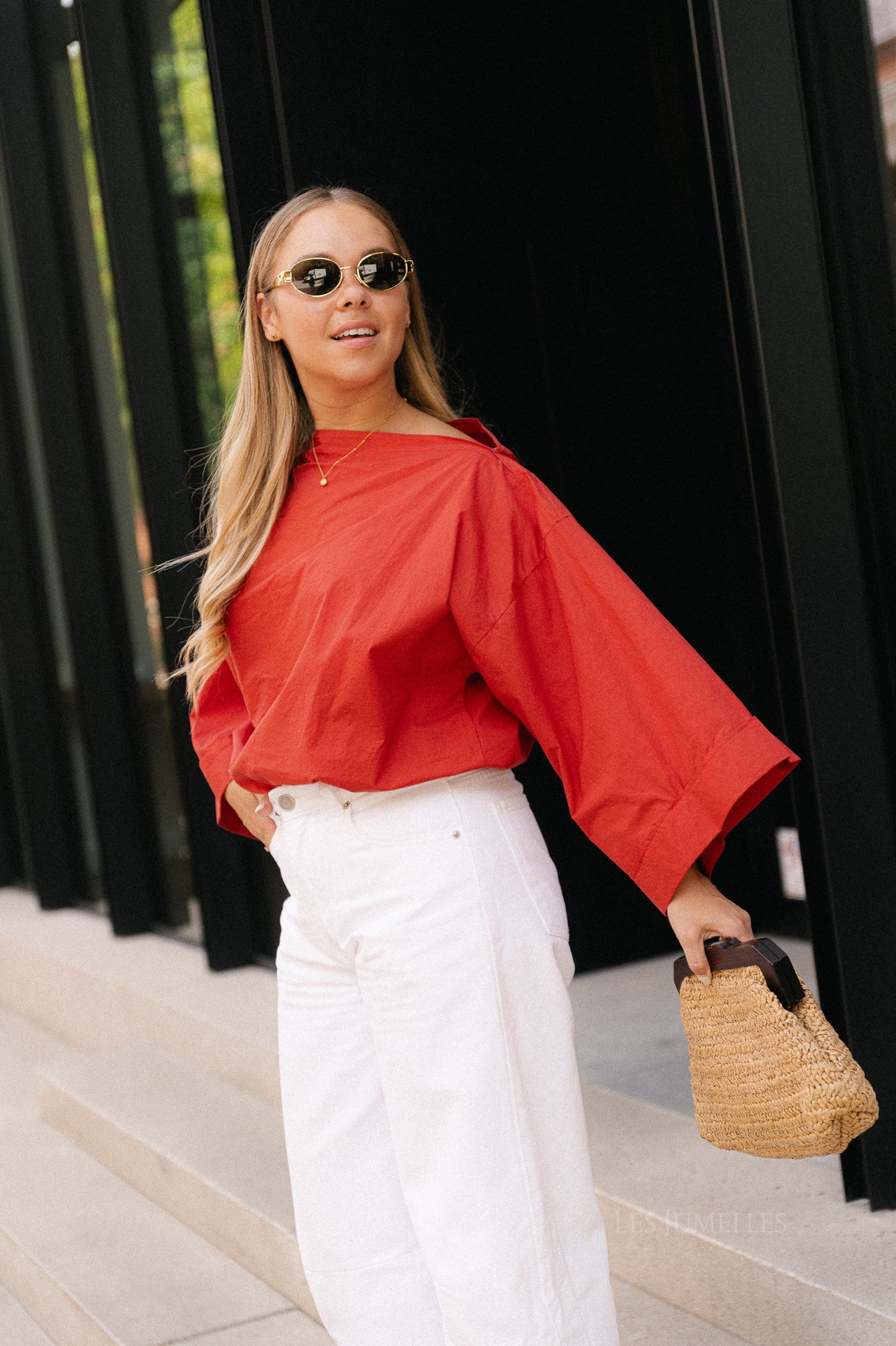 Myra off shoulder shirt grenadine