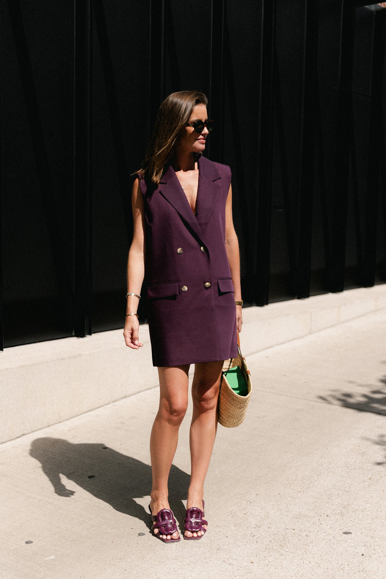 Luisa blazer dress burgundy